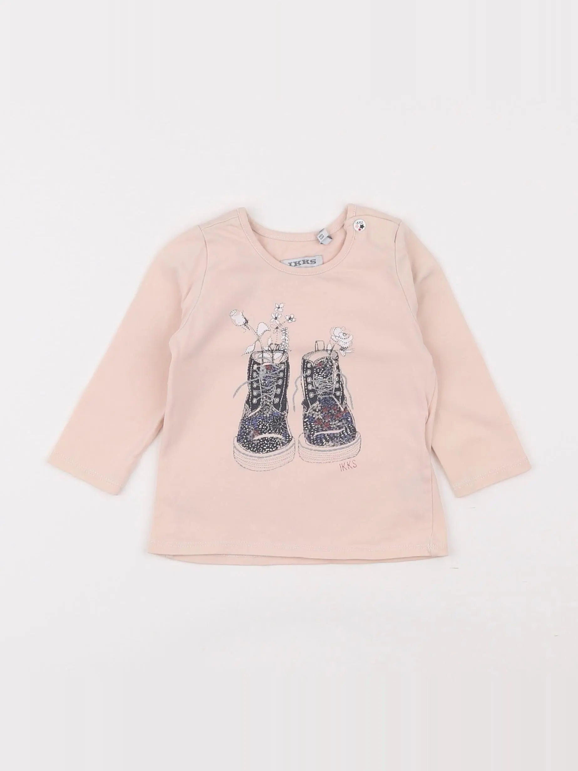 IKKS - tee-shirt rose - 6 mois