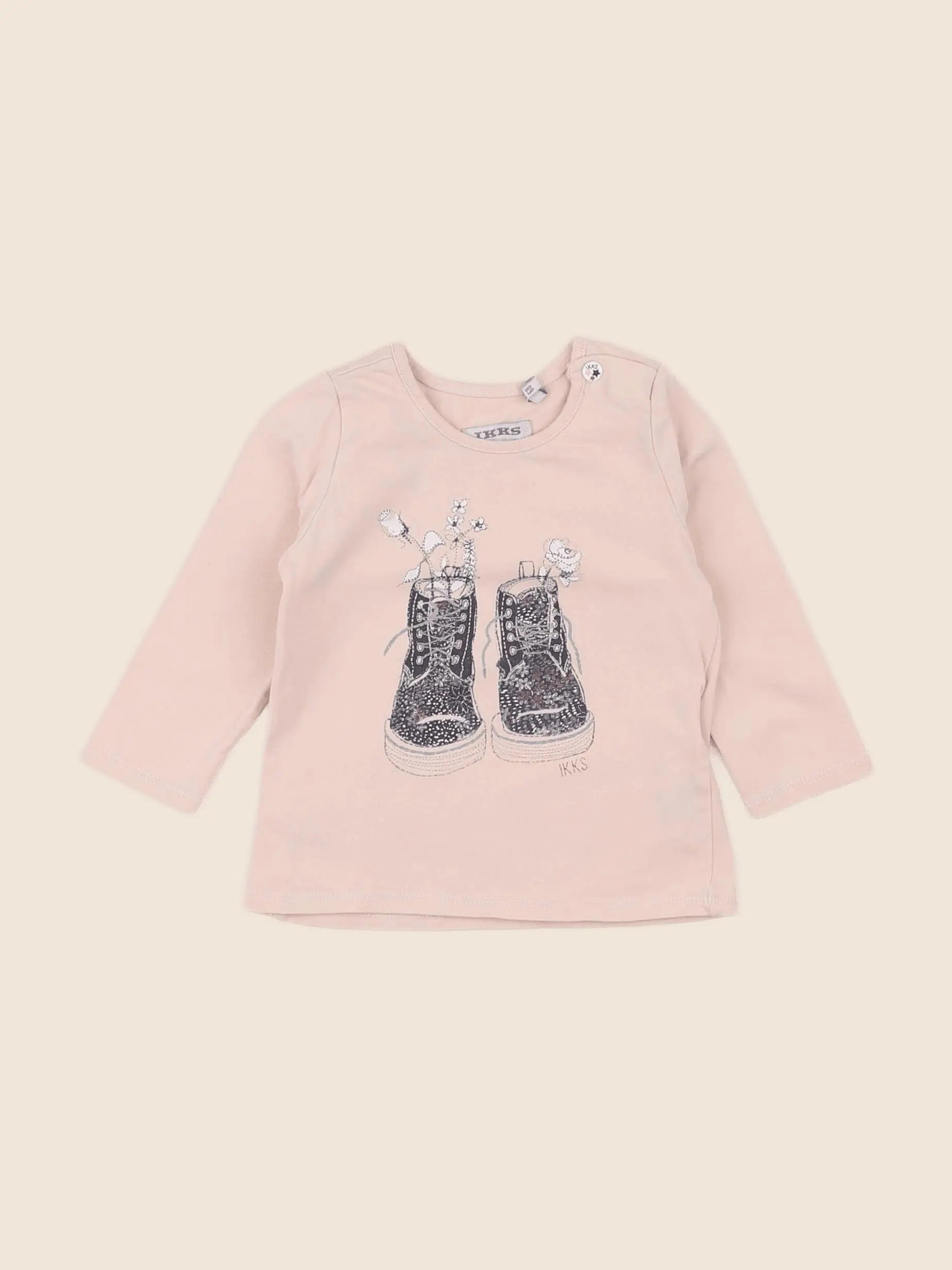 IKKS - tee-shirt rose - 6 mois