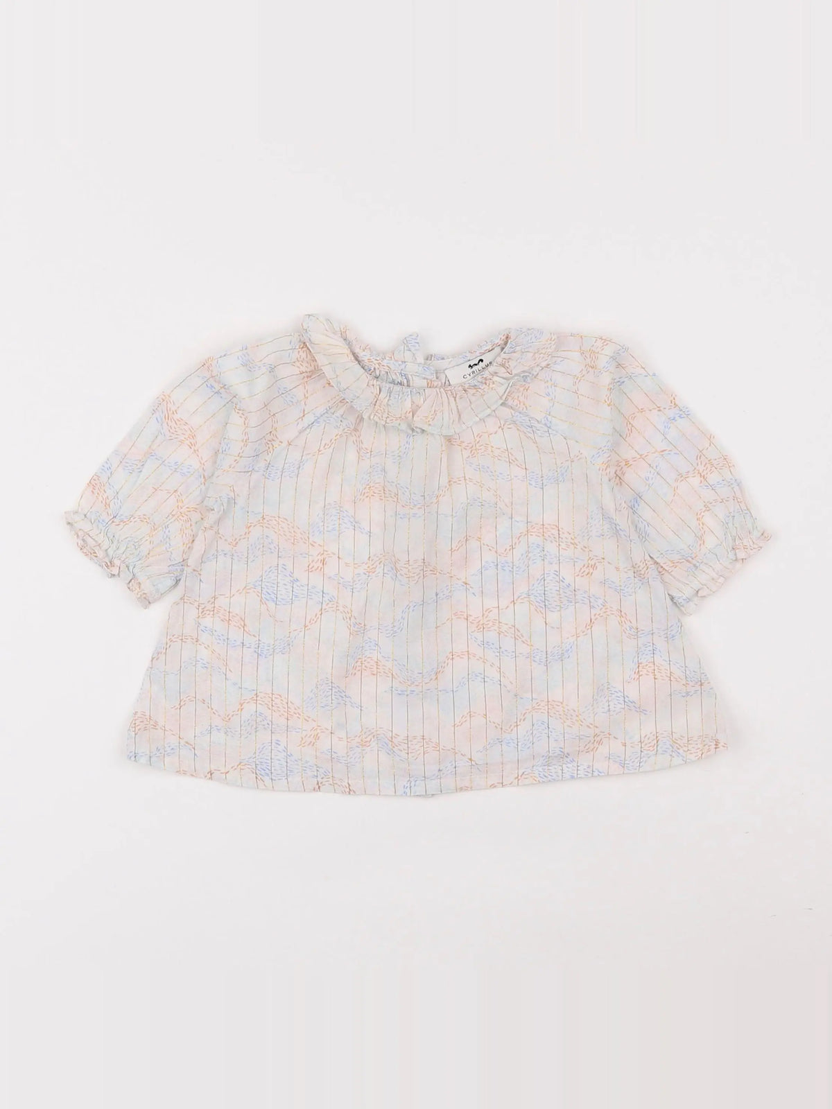 Cyrillus - blouse blanc, or - 6 mois