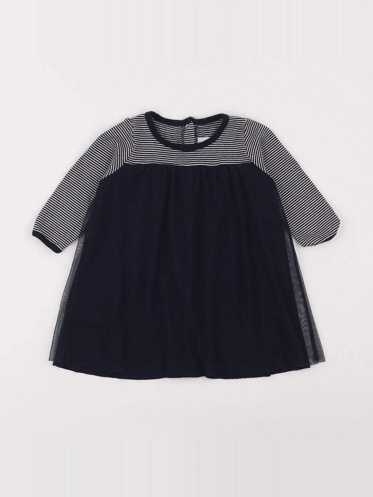 Petit Bateau - robe bleu - 6 mois