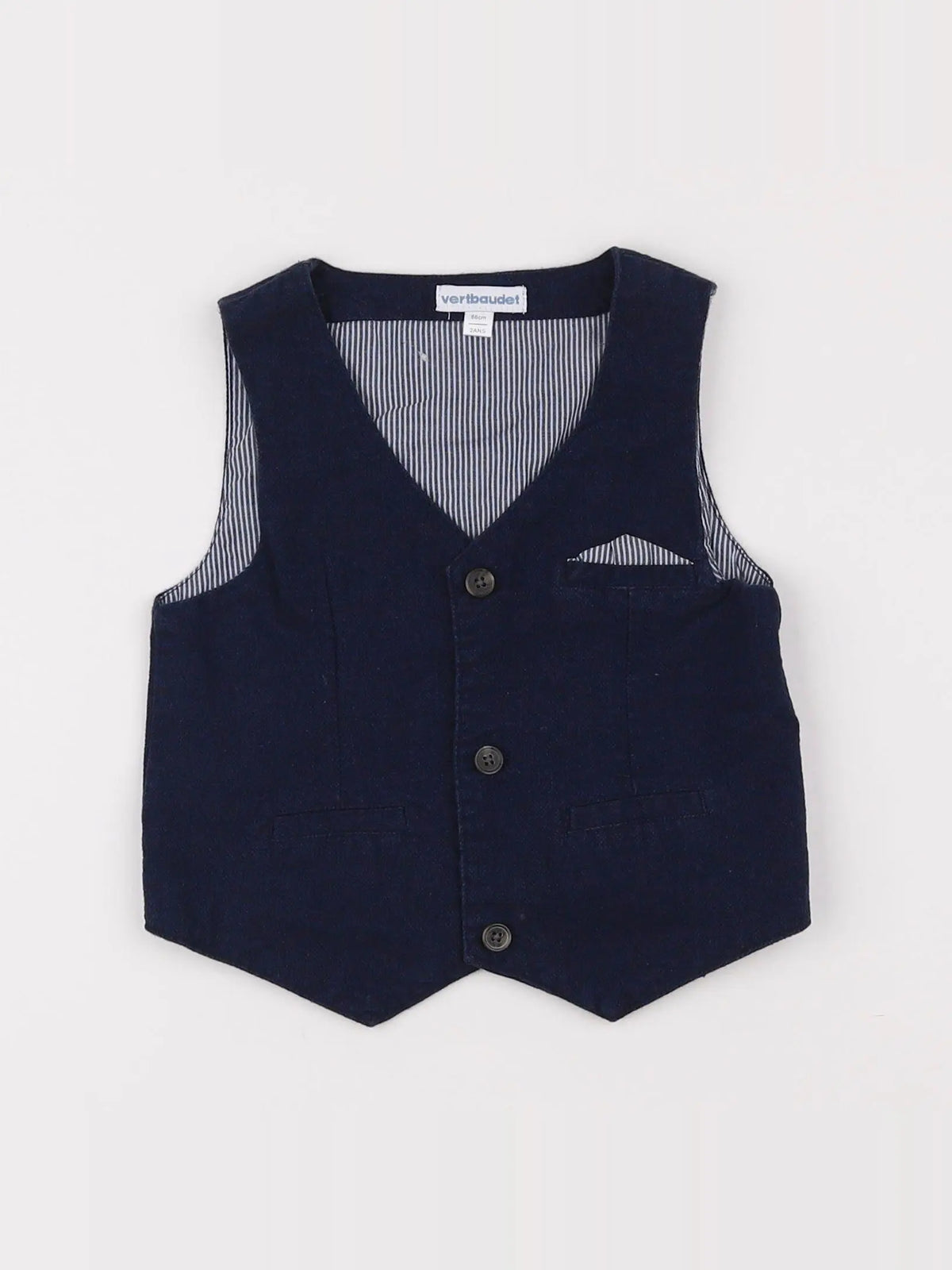 Vertbaudet - gilet bleu - 2 ans