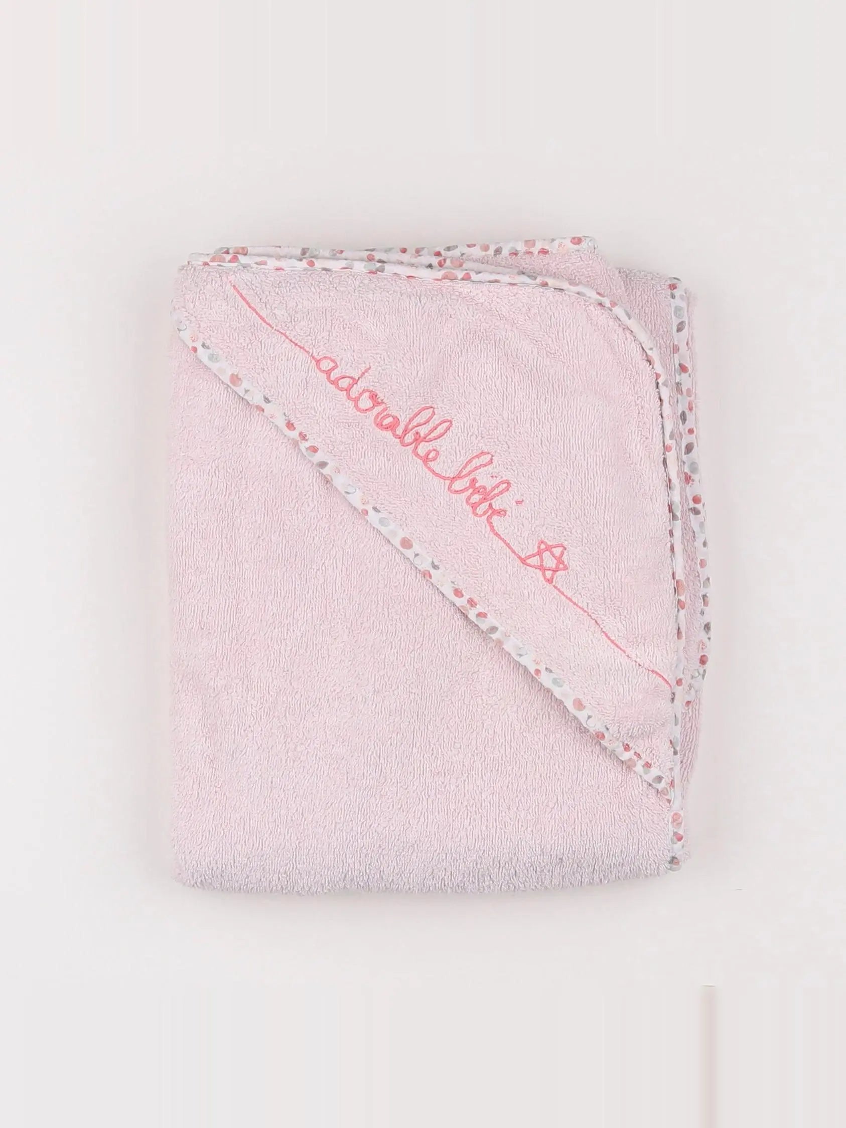 Vertbaudet - cape de bain rose - 9 mois à 2 ans