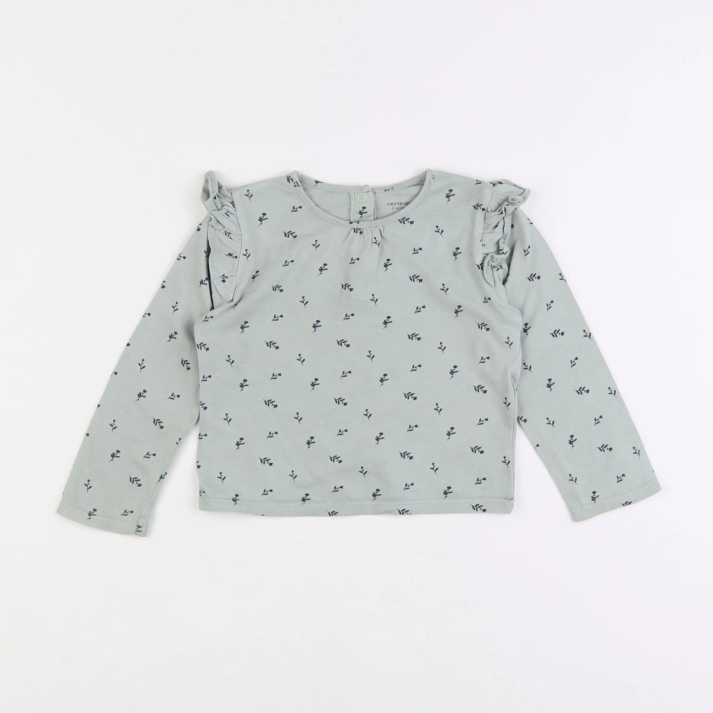 Vertbaudet - tee-shirt vert - 2 ans