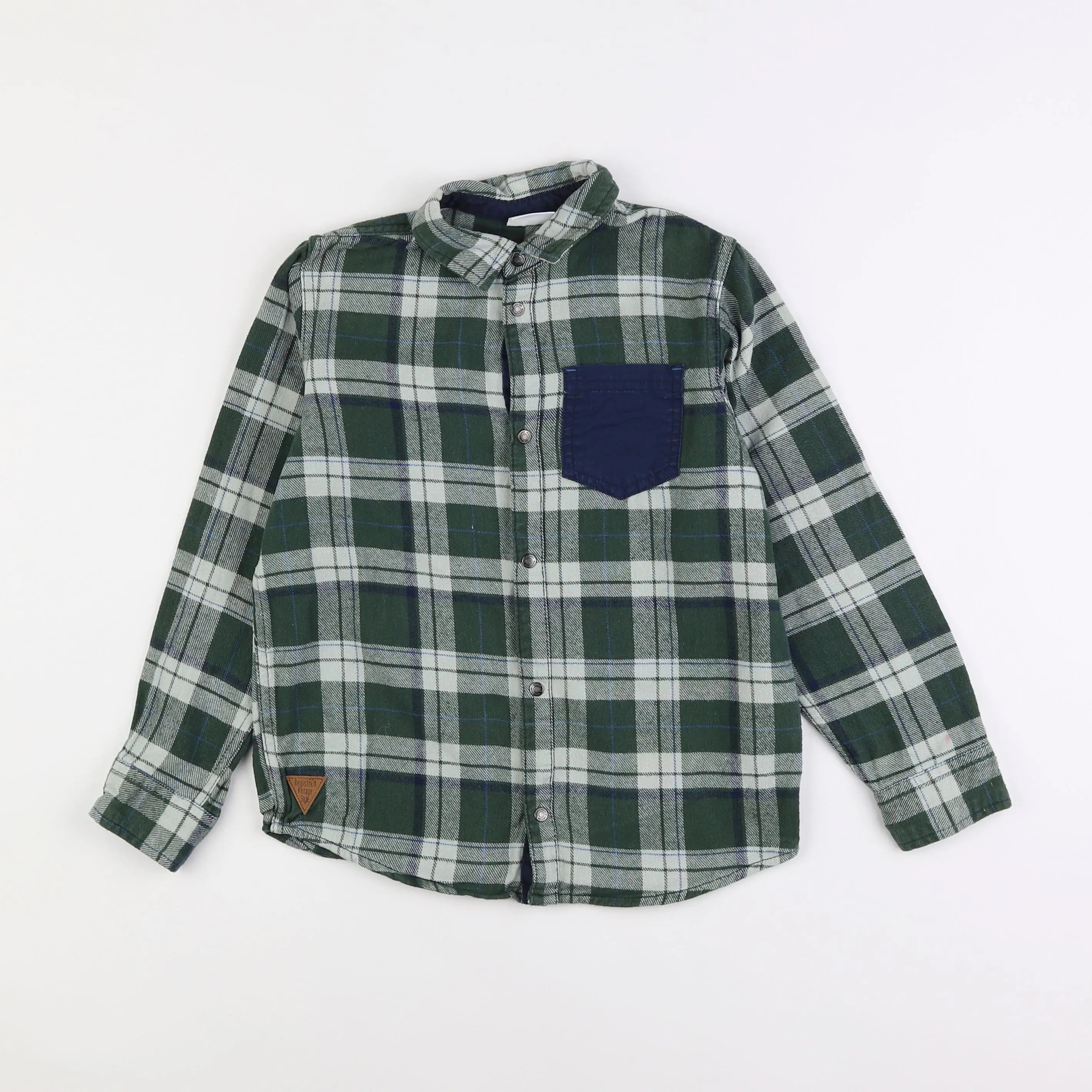 Vertbaudet - chemise vert - 10 ans