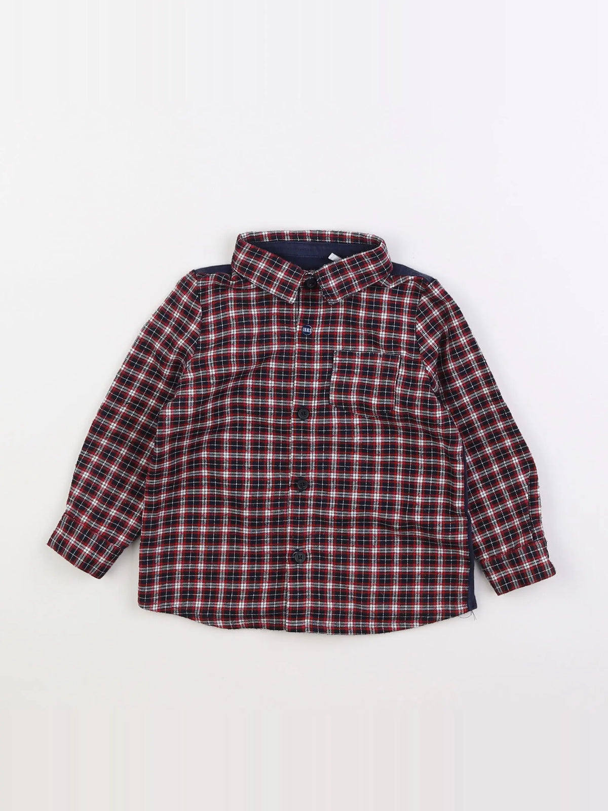 IKKS - chemise bleu, rouge - 18 mois