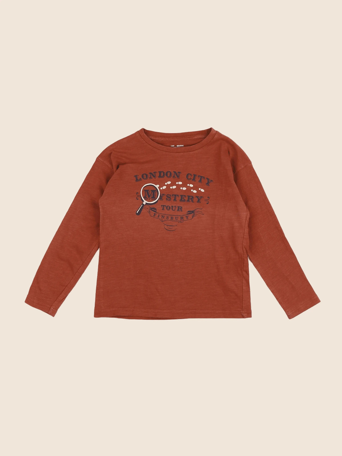 Vertbaudet - tee-shirt marron - 8 ans