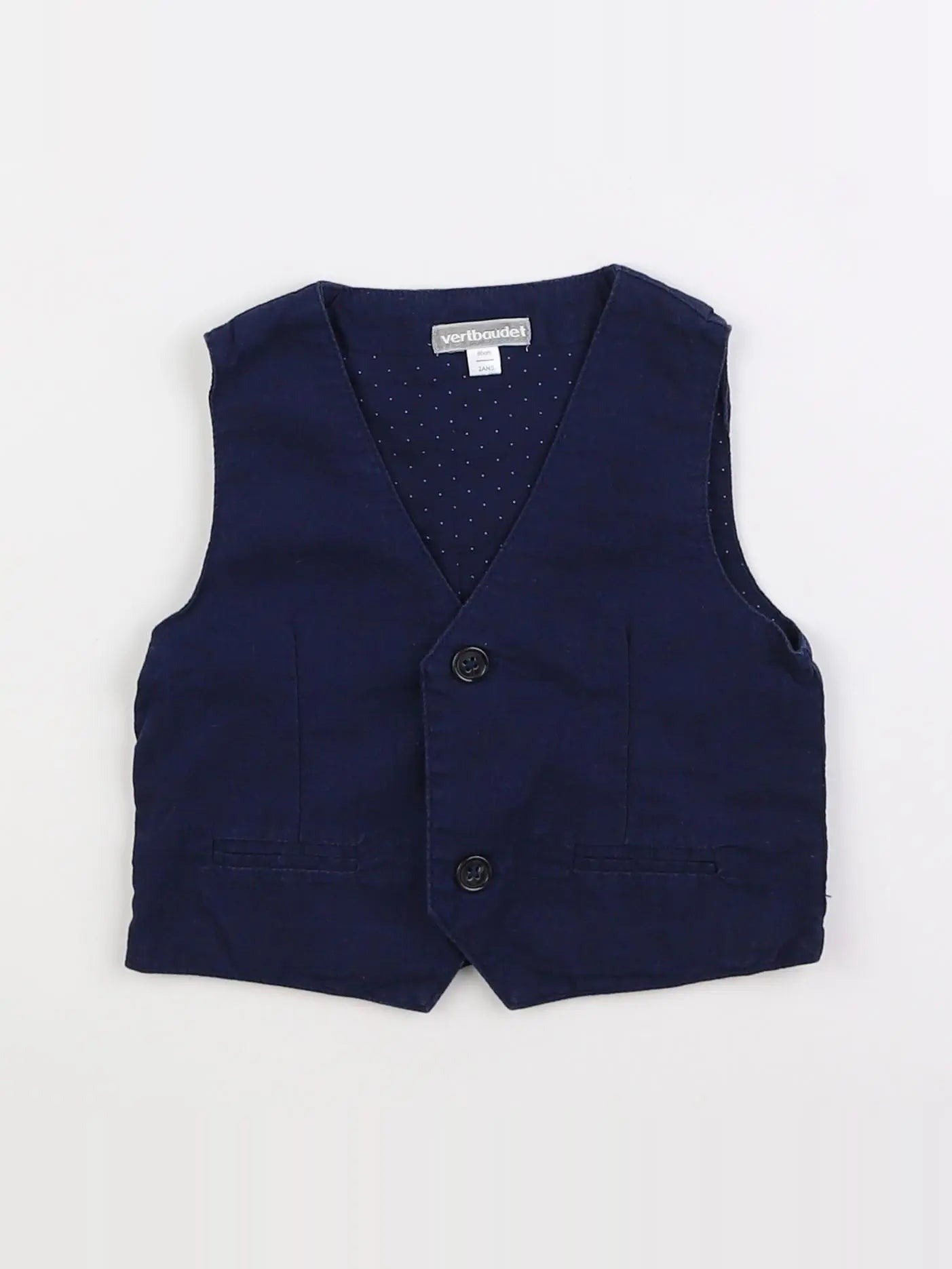 Vertbaudet - gilet bleu - 2 ans