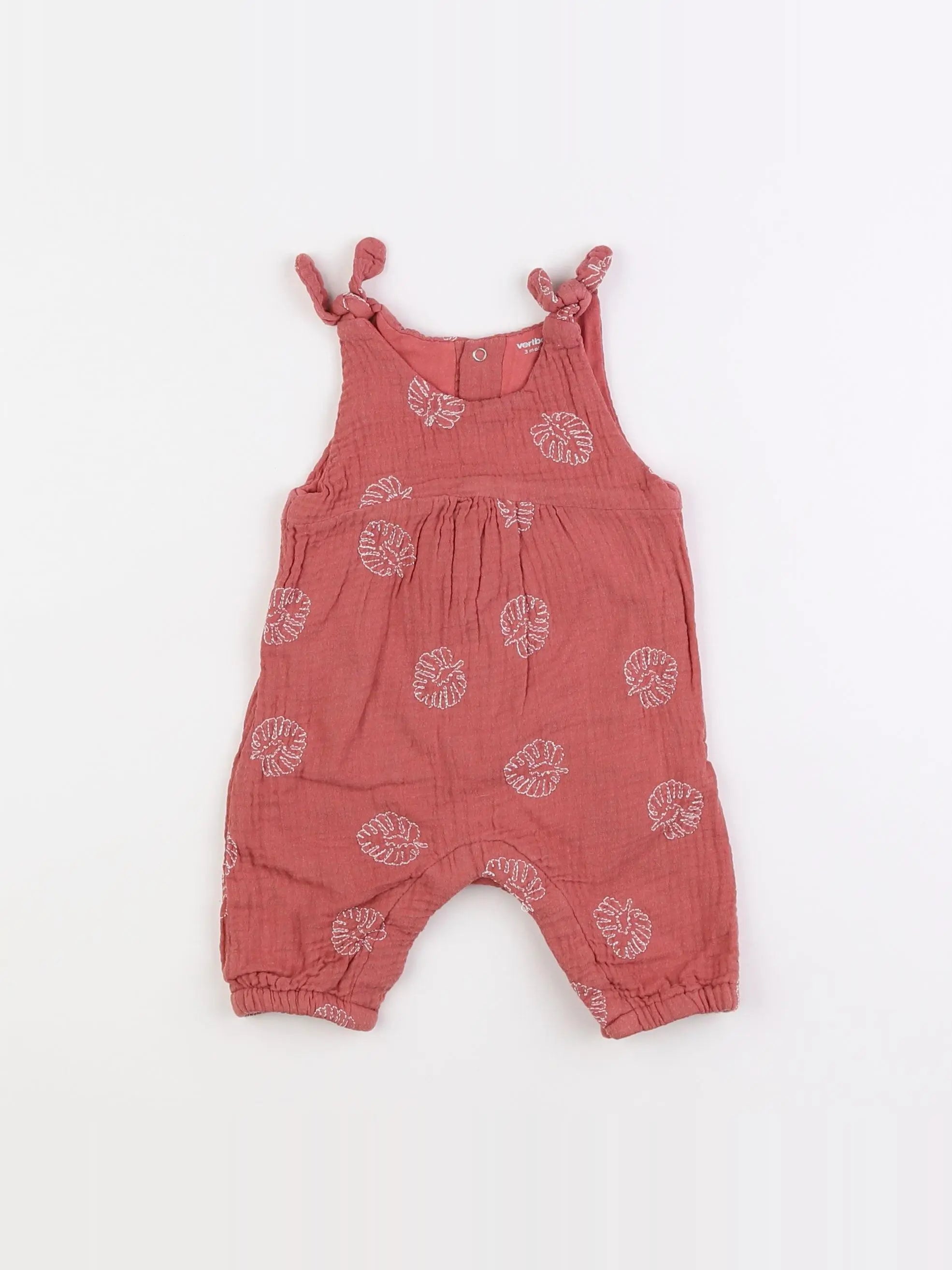 Vertbaudet - combinaison rose - 3 mois