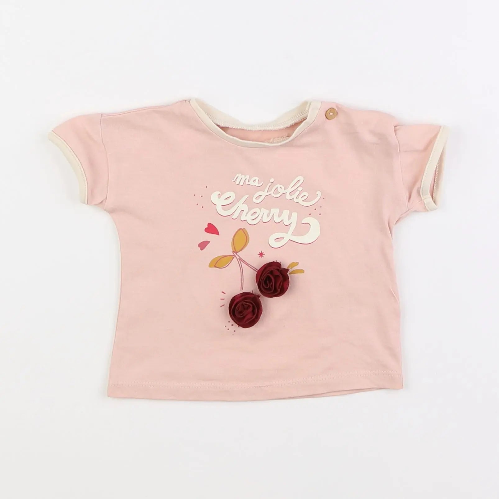 Vertbaudet - tee-shirt rose - 3 mois