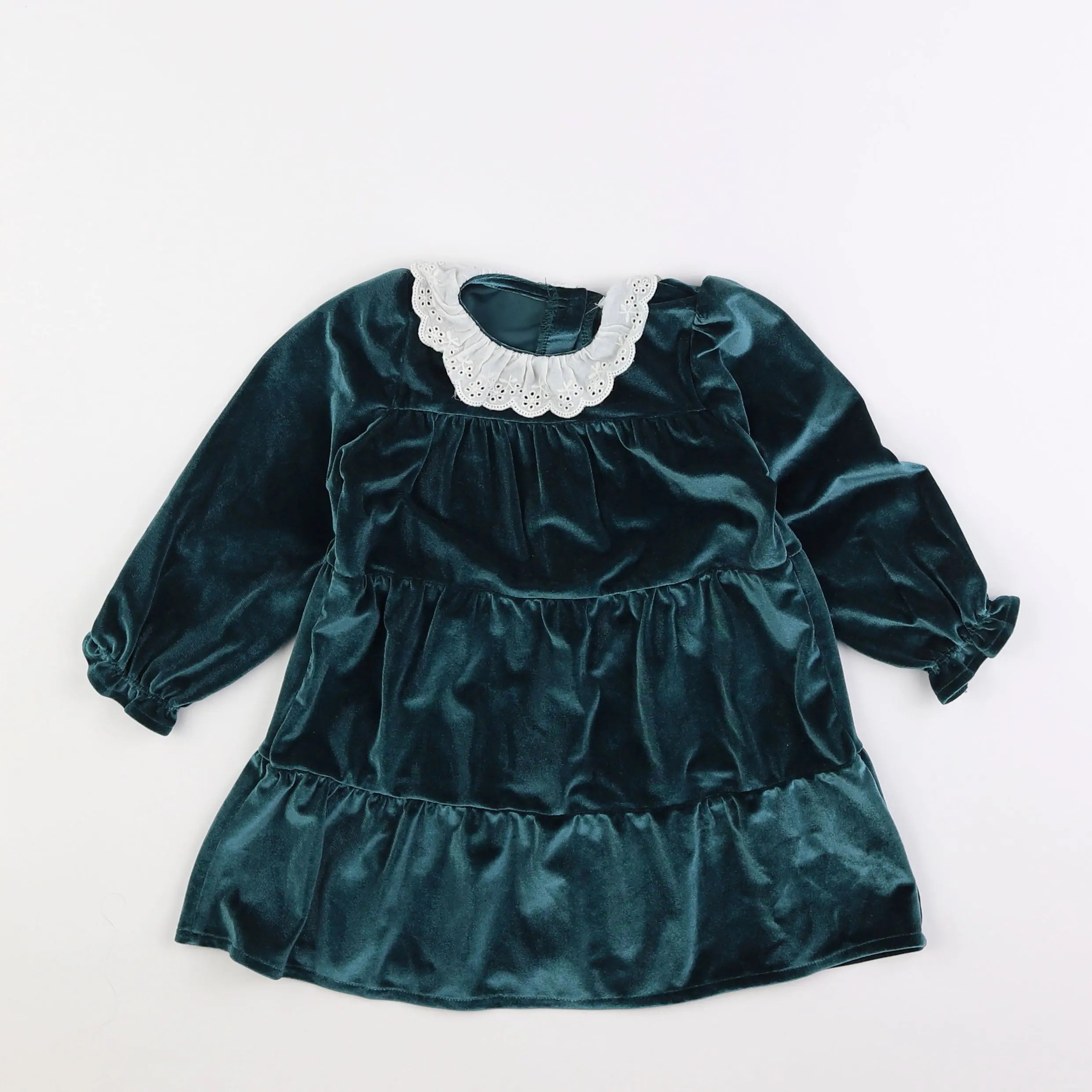 Vertbaudet - robe vert - 2 ans