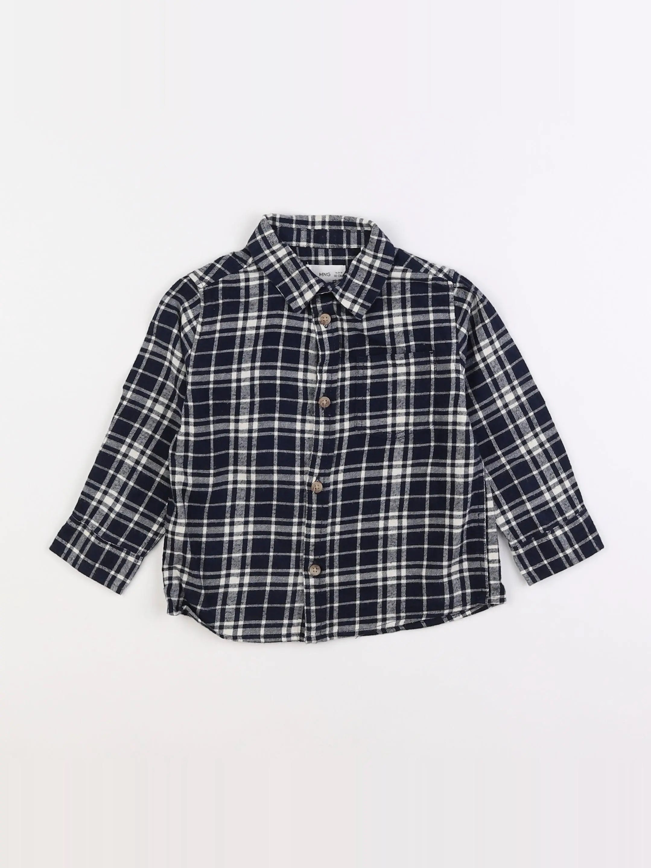 Mango - chemise bleu - 18 mois à 2 ans