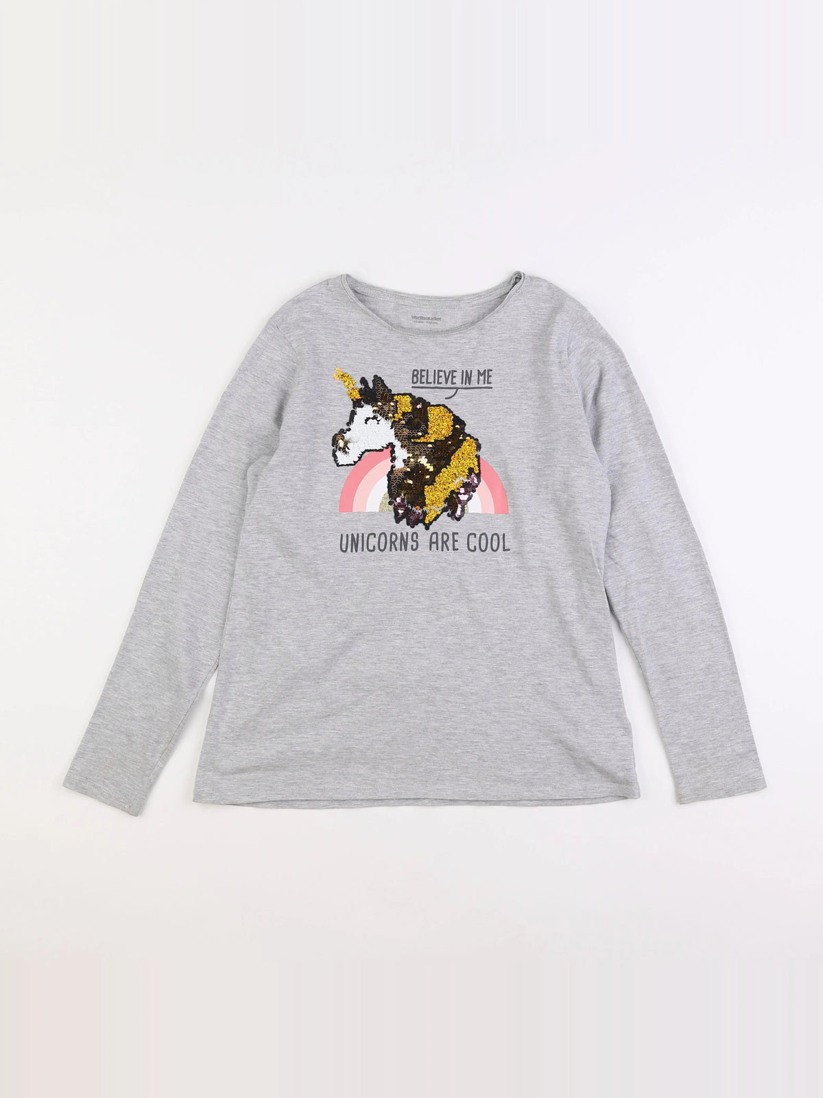 Vertbaudet - tee-shirt gris - 12 ans