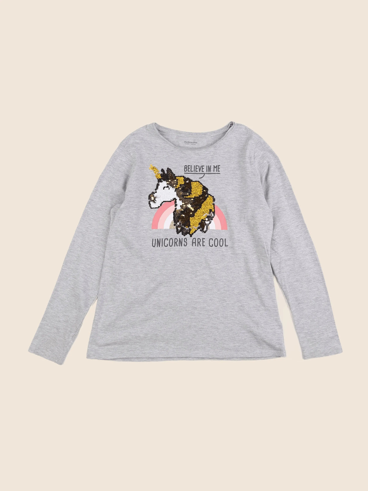 Vertbaudet - tee-shirt gris - 12 ans