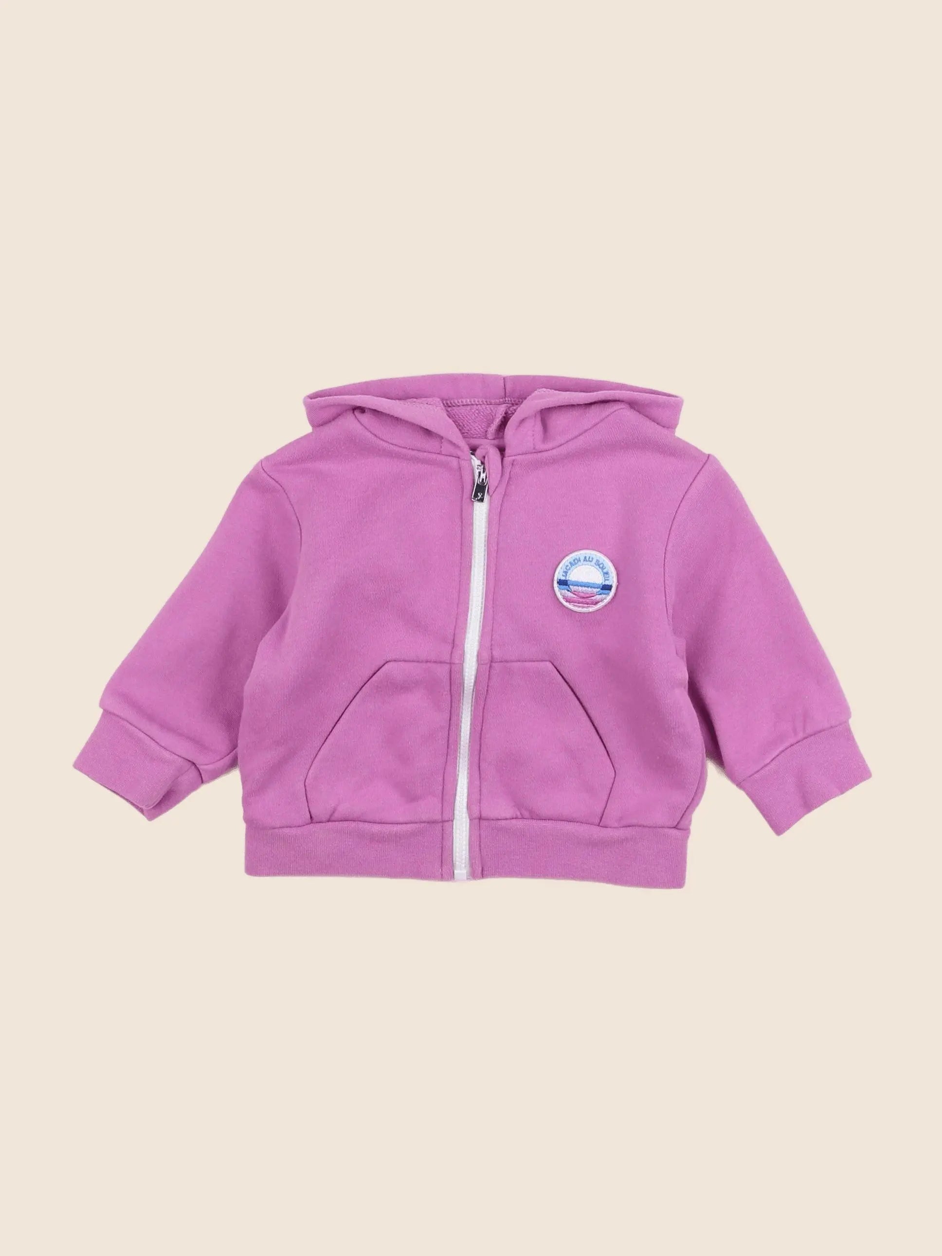 Jacadi - sweat violet - 6 mois