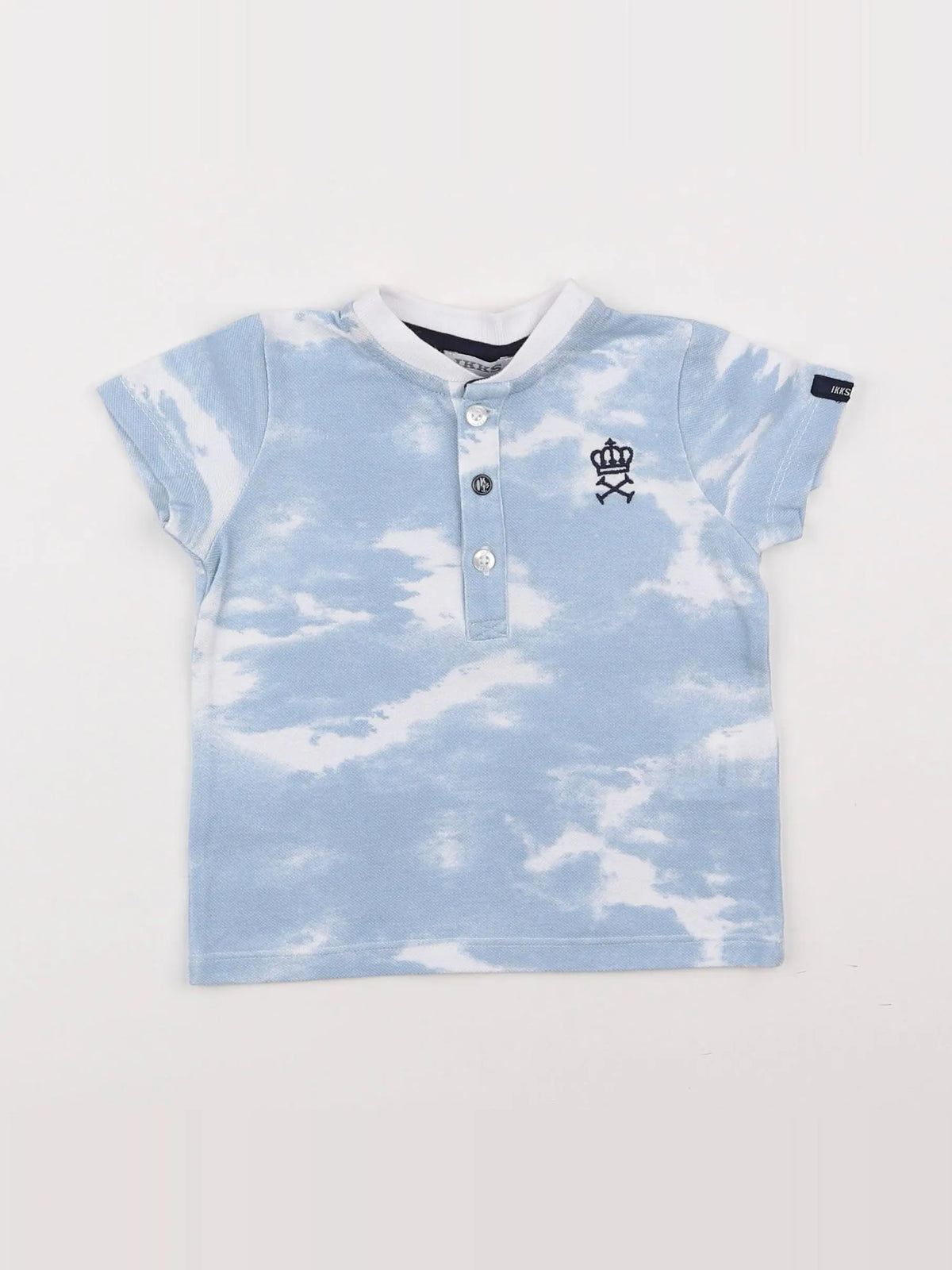 IKKS - polo bleu - 12 mois
