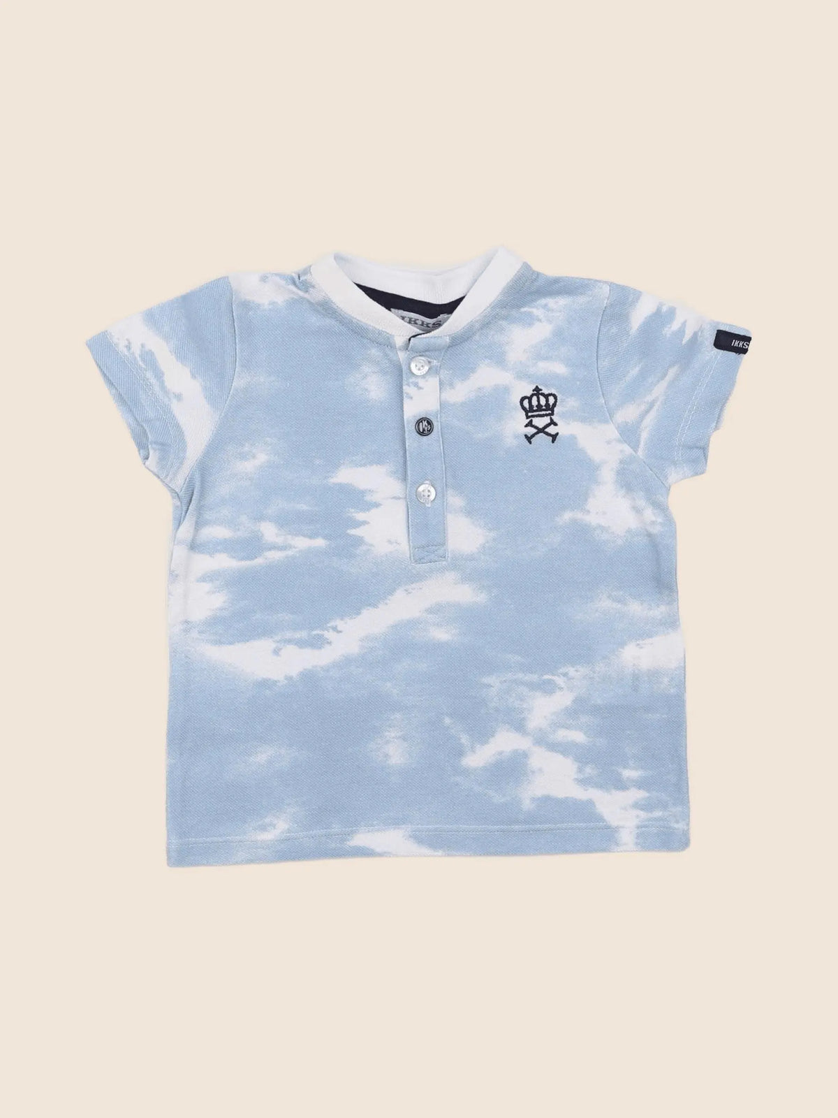 IKKS - polo bleu - 12 mois