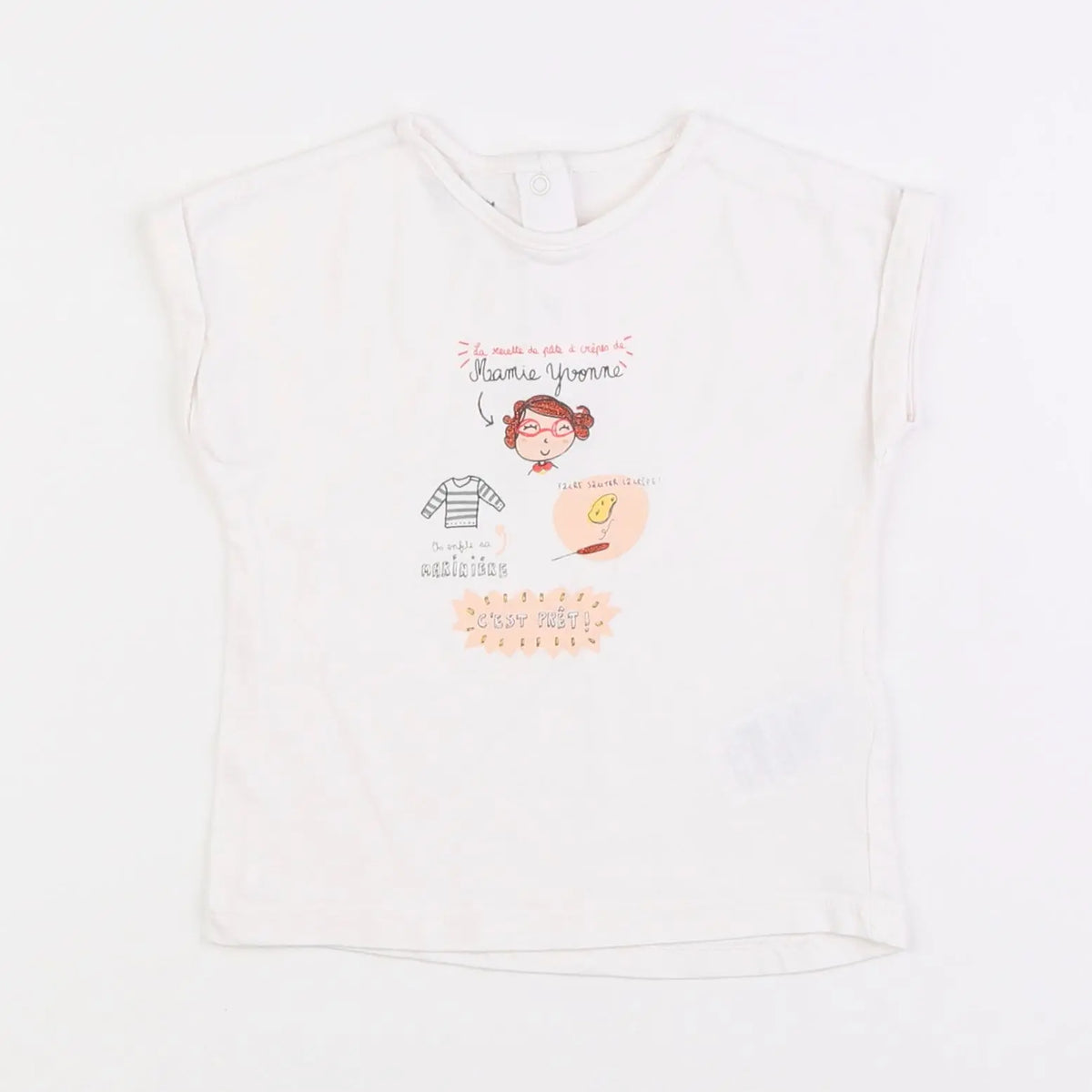 Vertbaudet - tee-shirt blanc - 12 mois