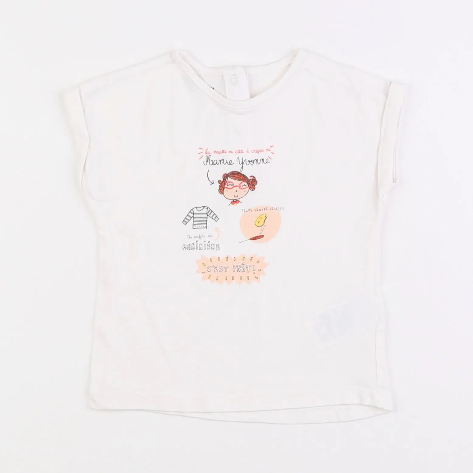 Vertbaudet - tee-shirt blanc - 12 mois