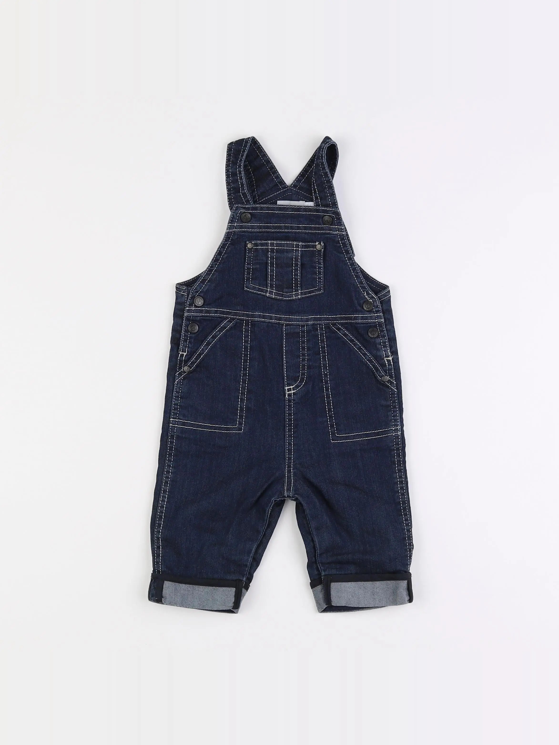Natalys - salopette bleu - 6 mois