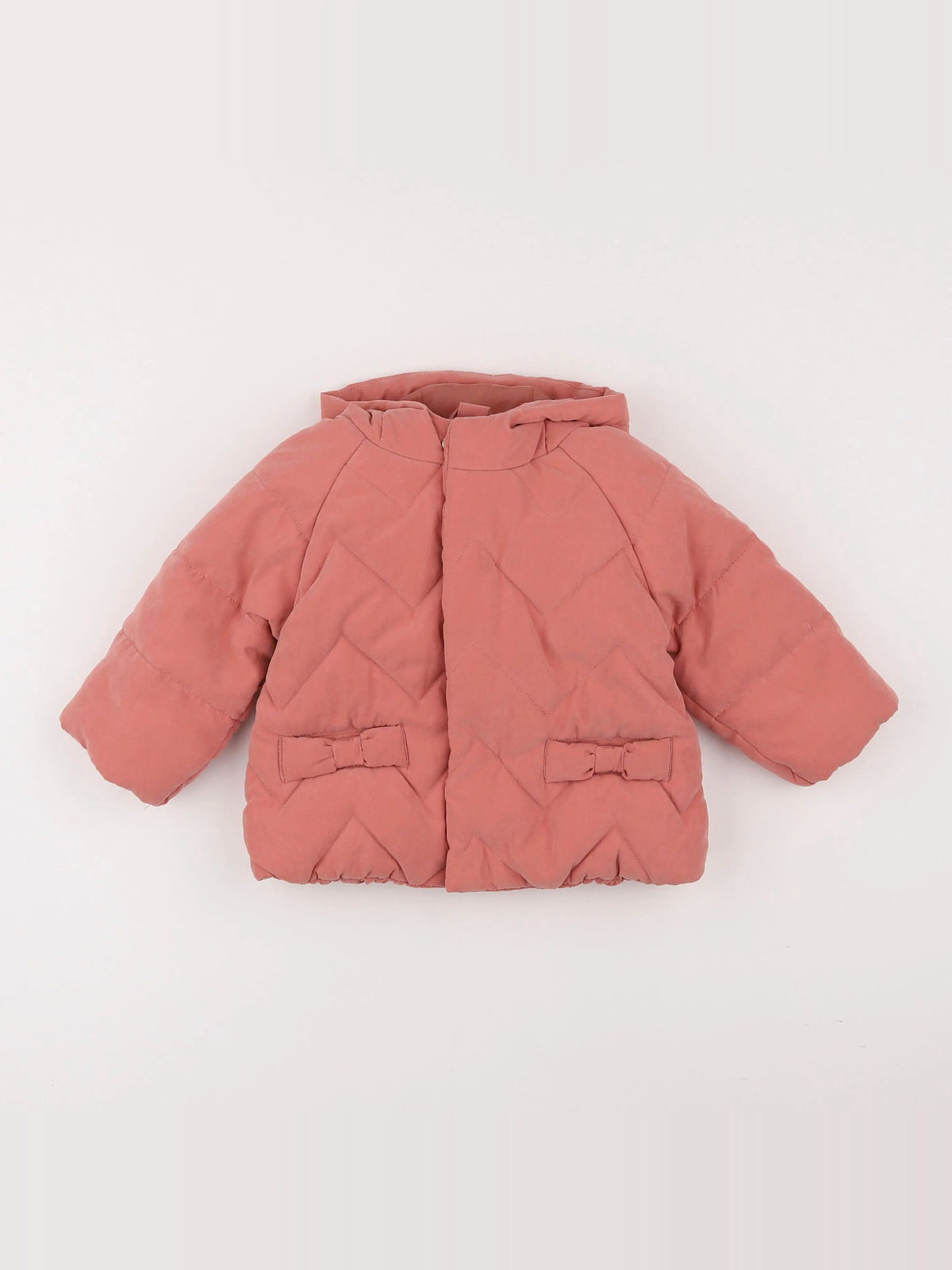 Vertbaudet - manteau rose - 12 mois
