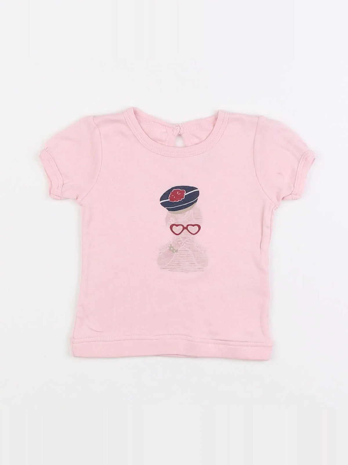 Petit Bateau - tee-shirt rose - 6 mois