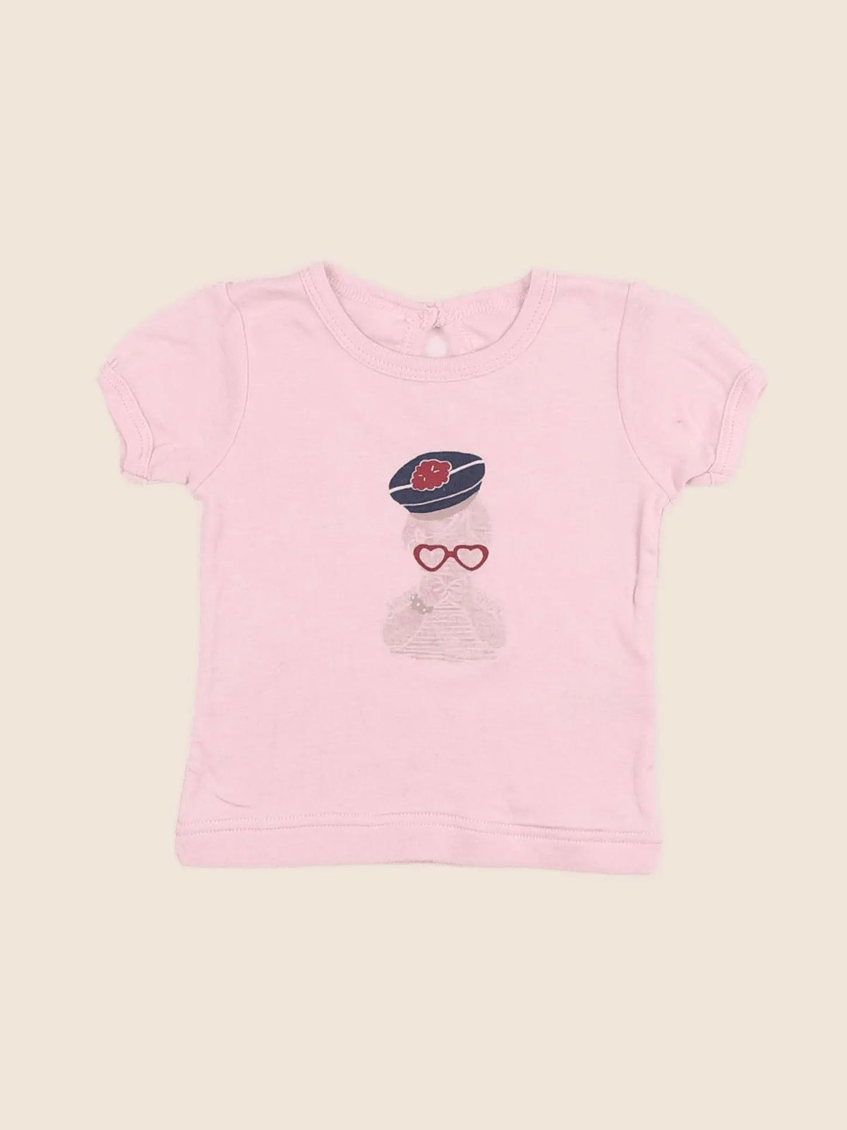 Petit Bateau - tee-shirt rose - 6 mois