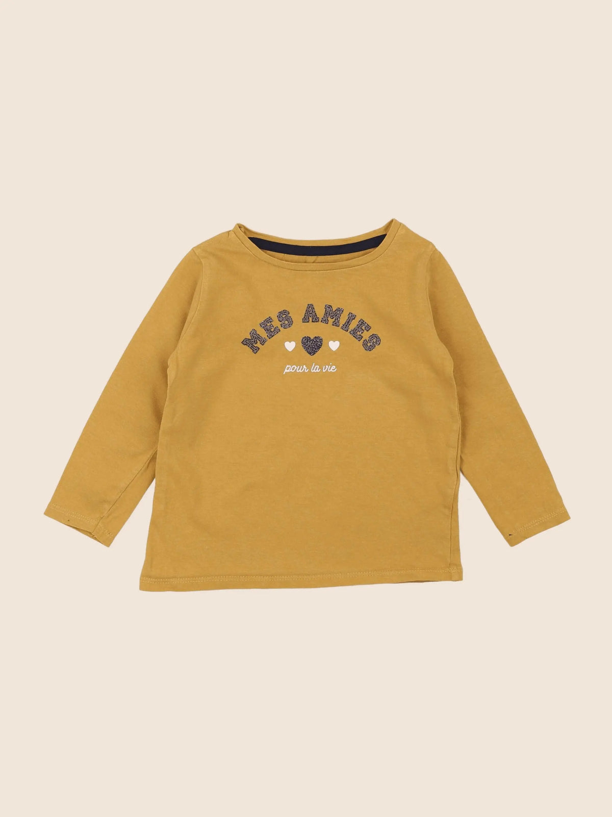 Vertbaudet - tee-shirt jaune - 2 ans