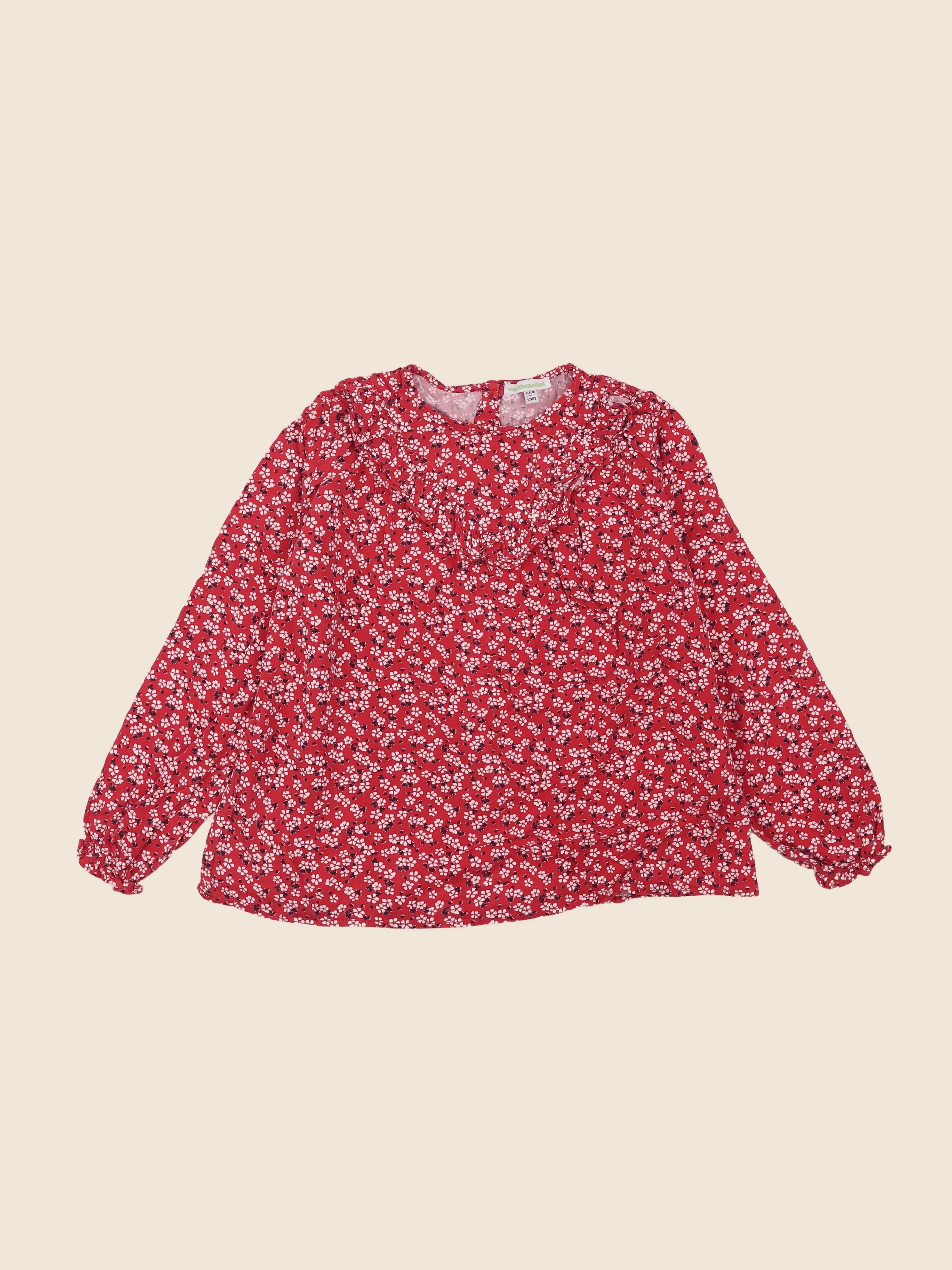 Vertbaudet - blouse rouge - 10 ans