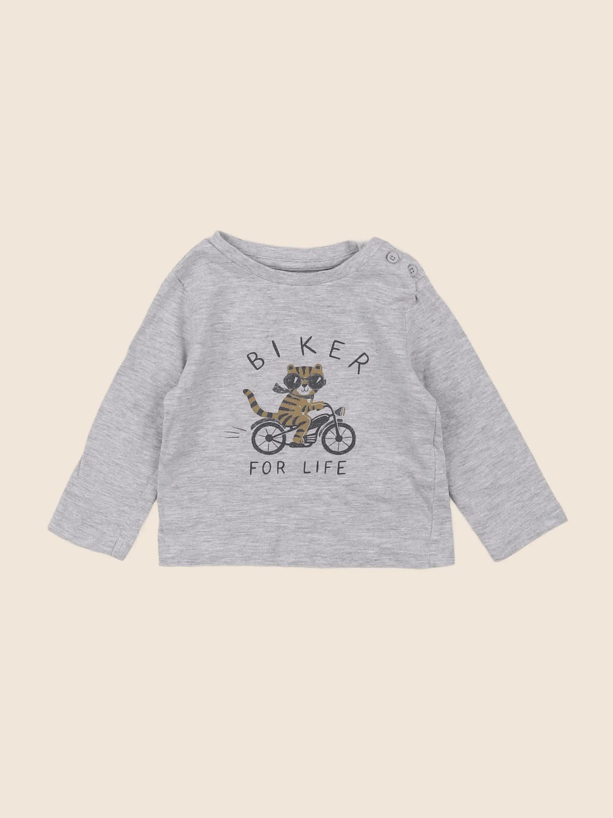 Vertbaudet - tee-shirt gris - 9 mois
