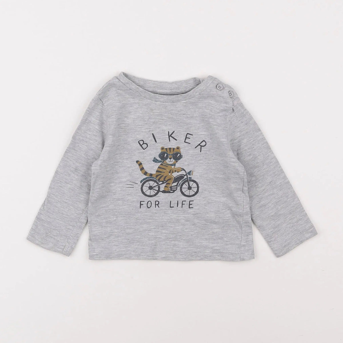 Vertbaudet - tee-shirt gris - 9 mois
