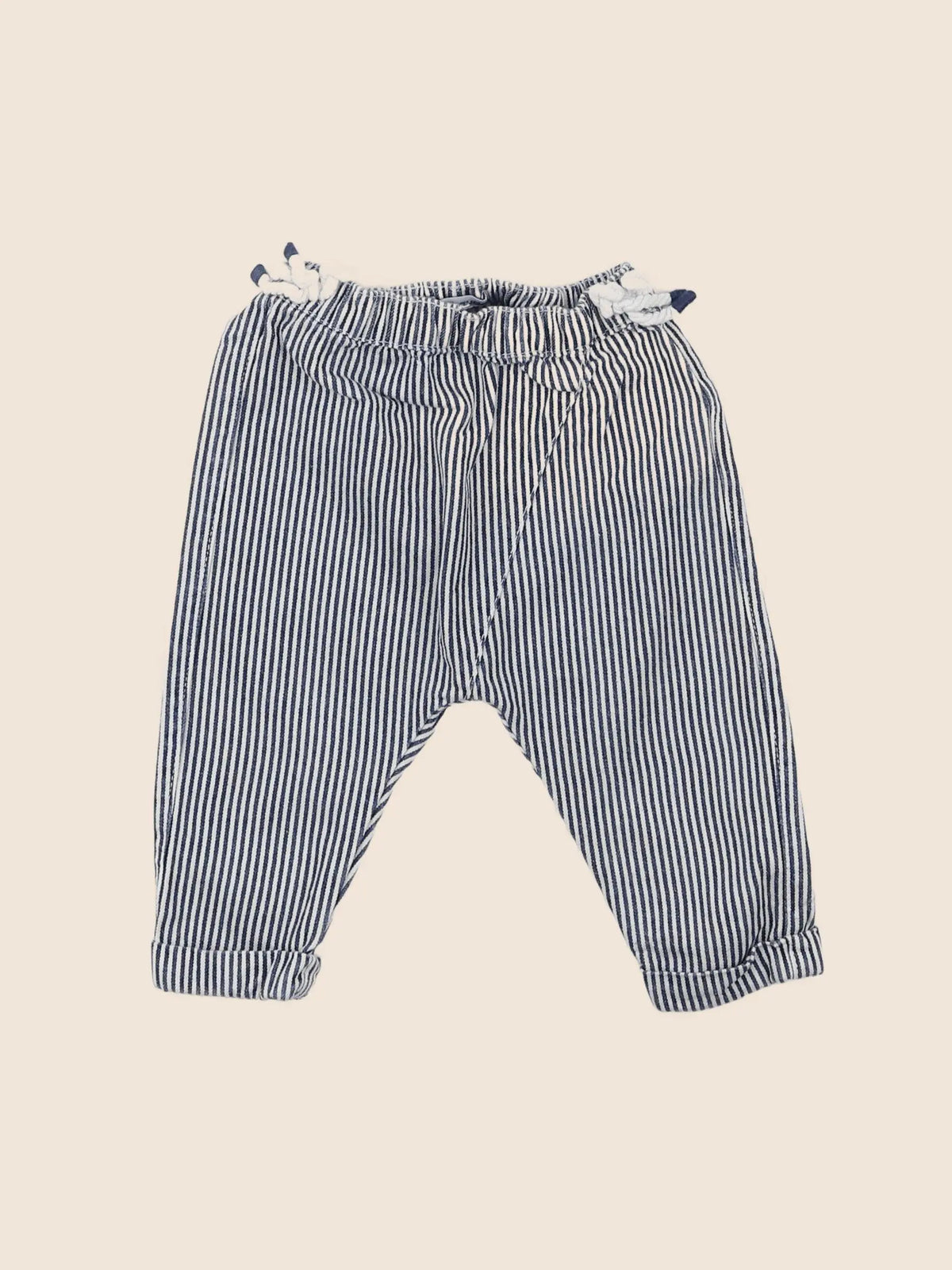Vertbaudet - pantalon bleu - 6 mois