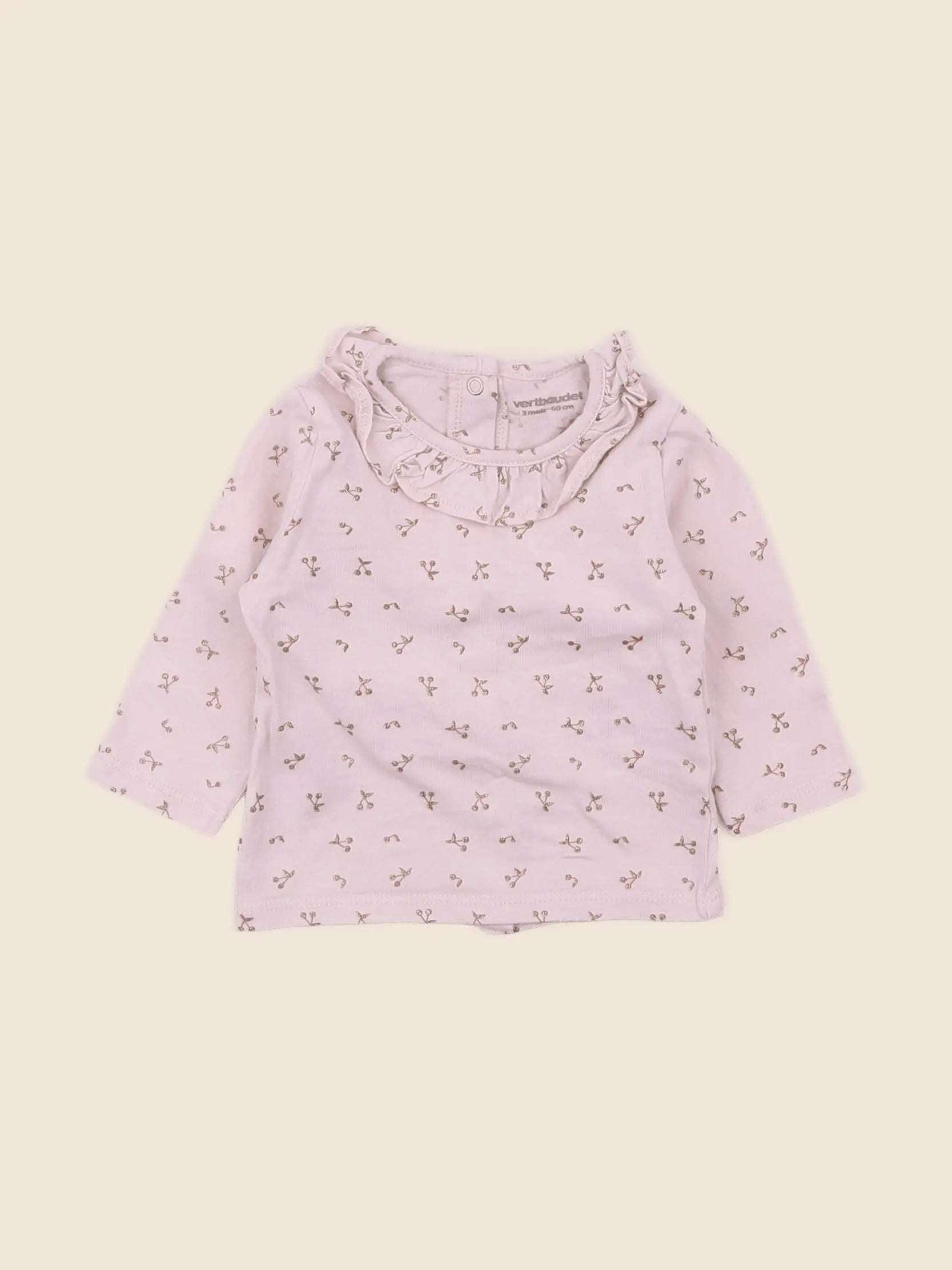 Vertbaudet - tee-shirt rose - 3 mois