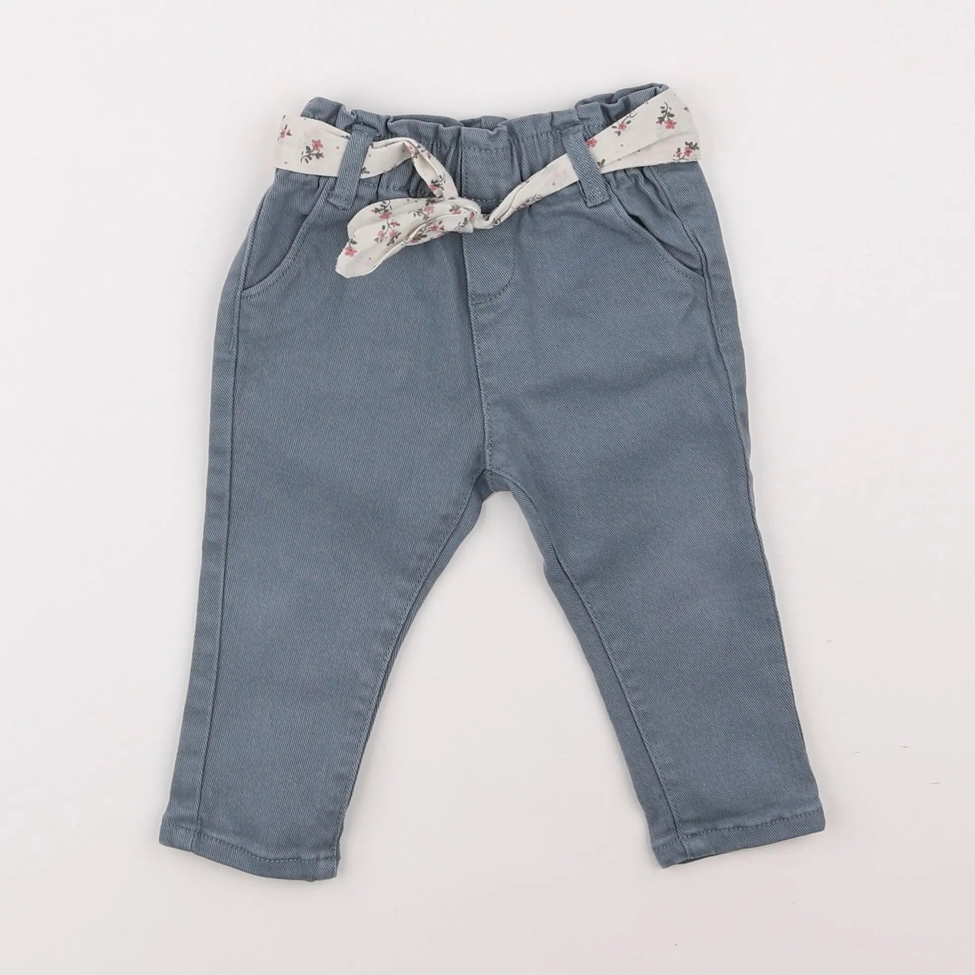 Vertbaudet - pantalon bleu - 9 mois