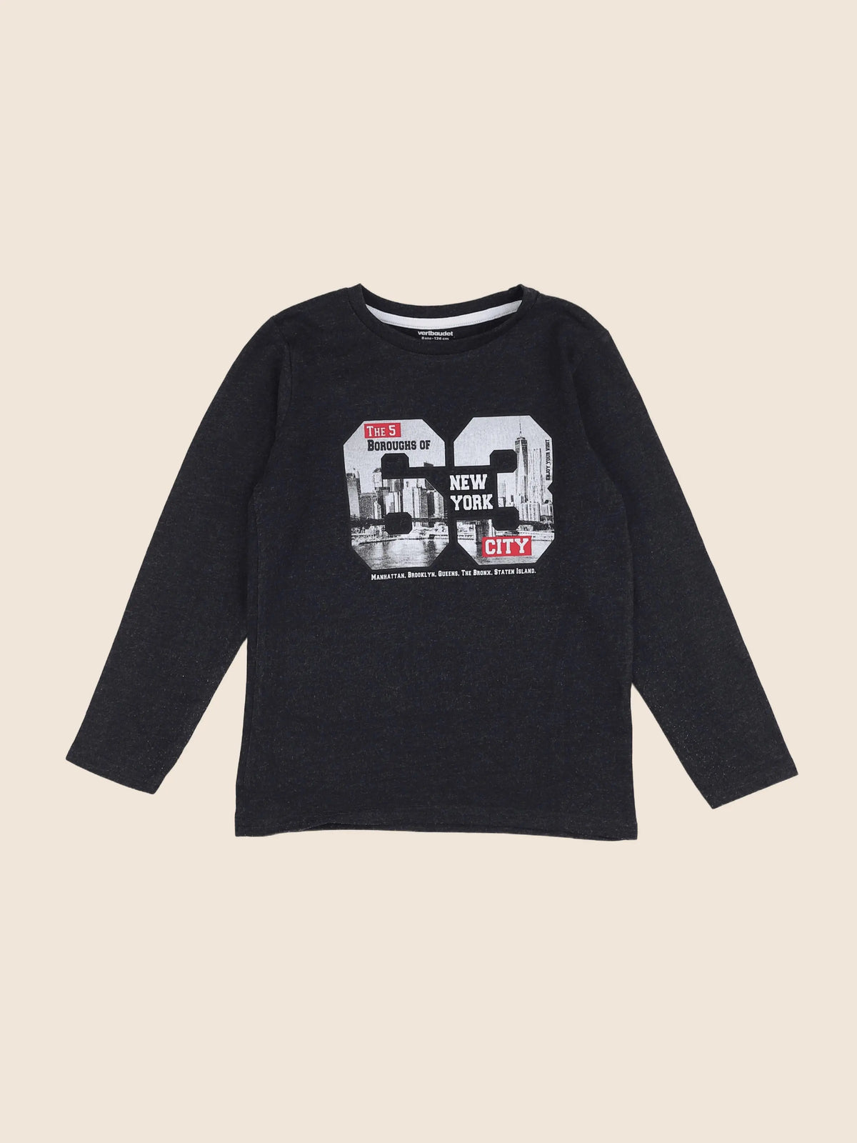 Vertbaudet - tee-shirt gris - 8 ans