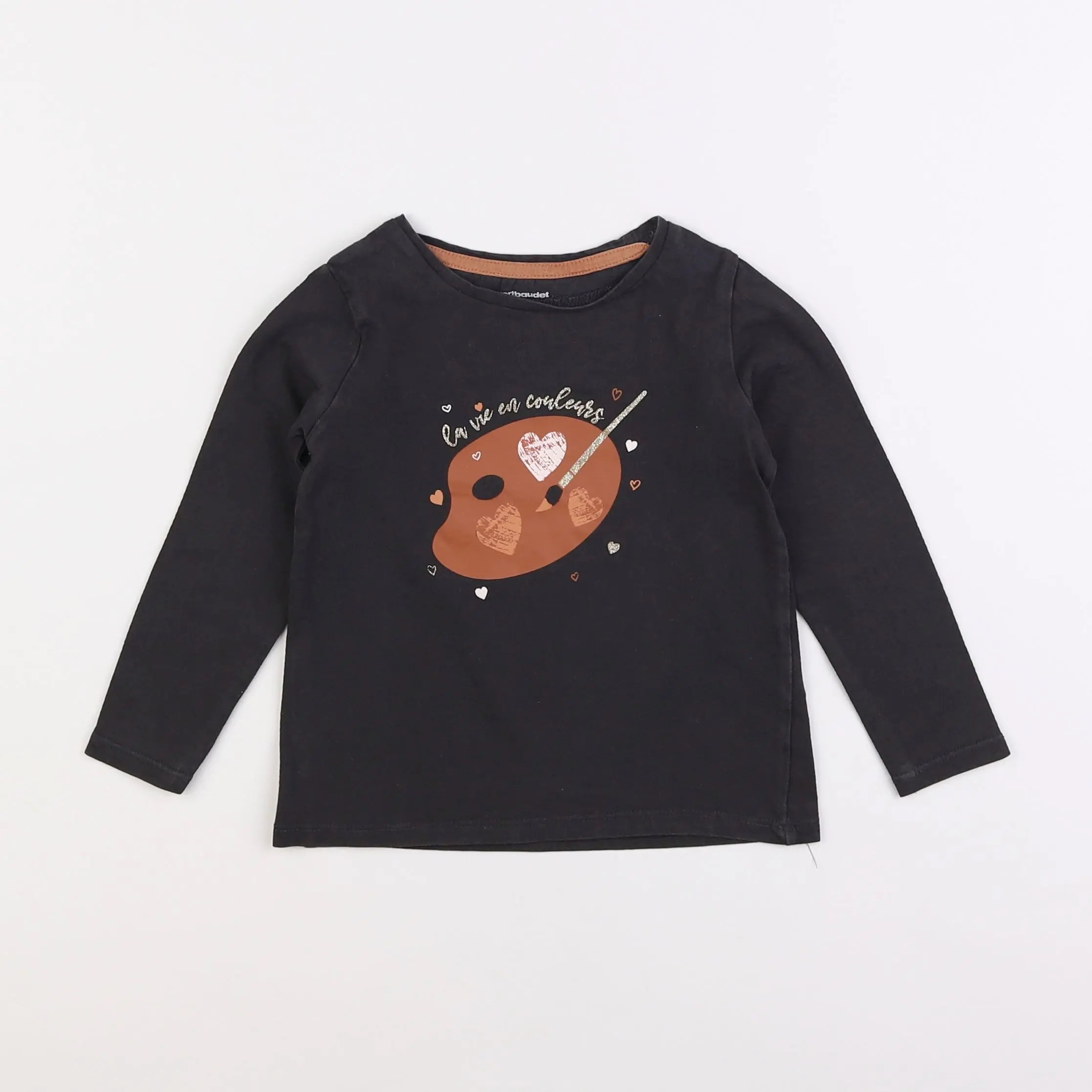 Vertbaudet - tee-shirt marron - 3 ans