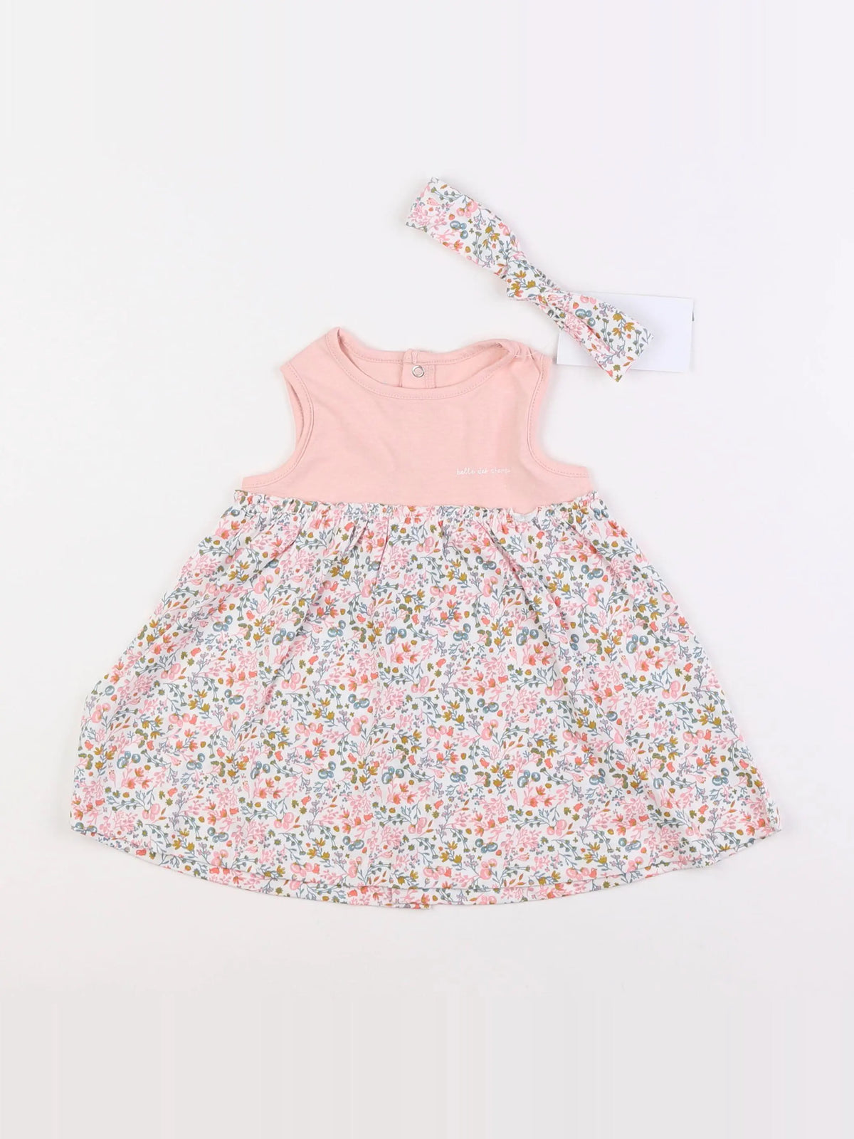 Vertbaudet - robe rose - 6 mois