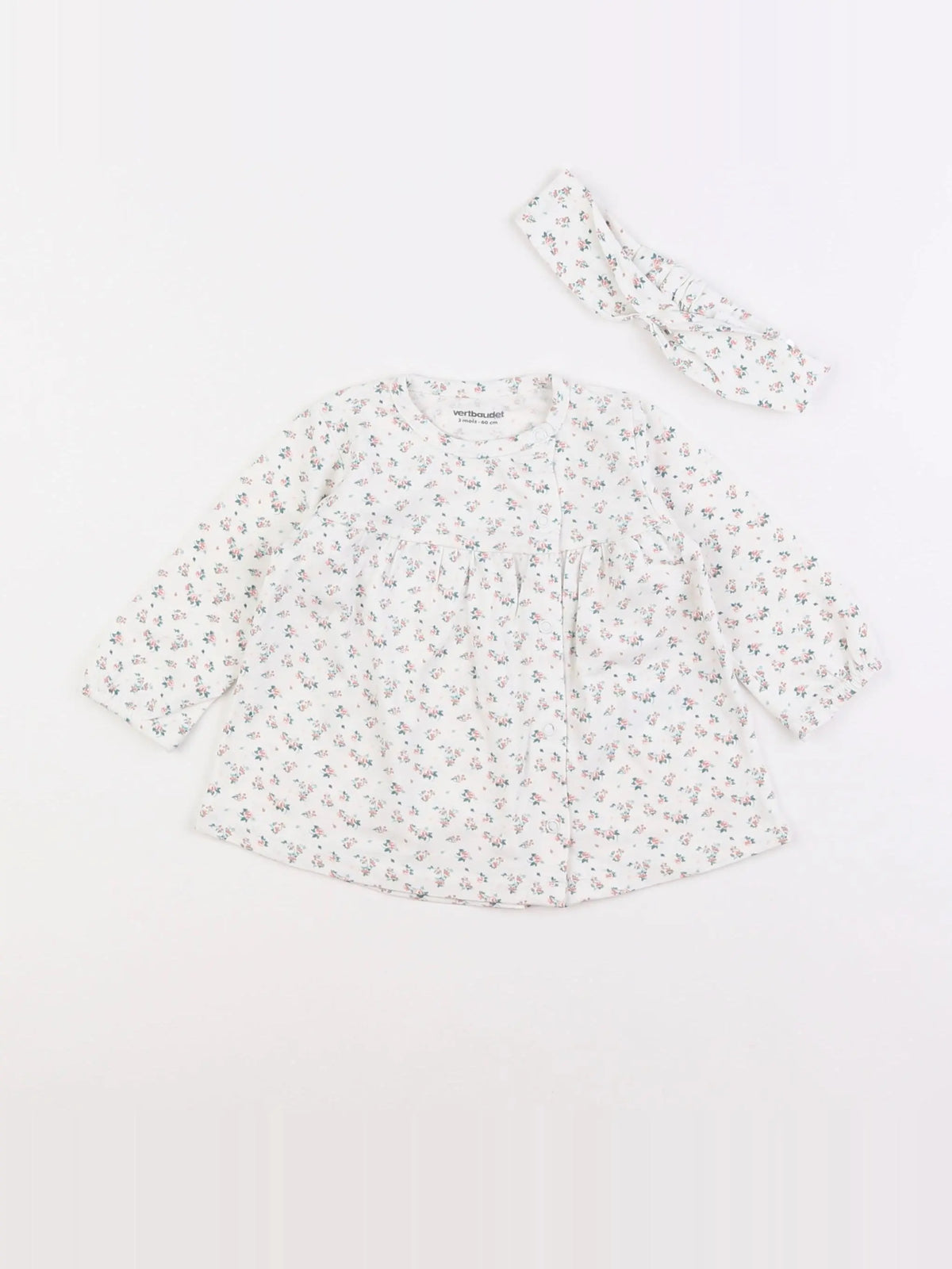 Vertbaudet - tee-shirt blanc - 3 mois