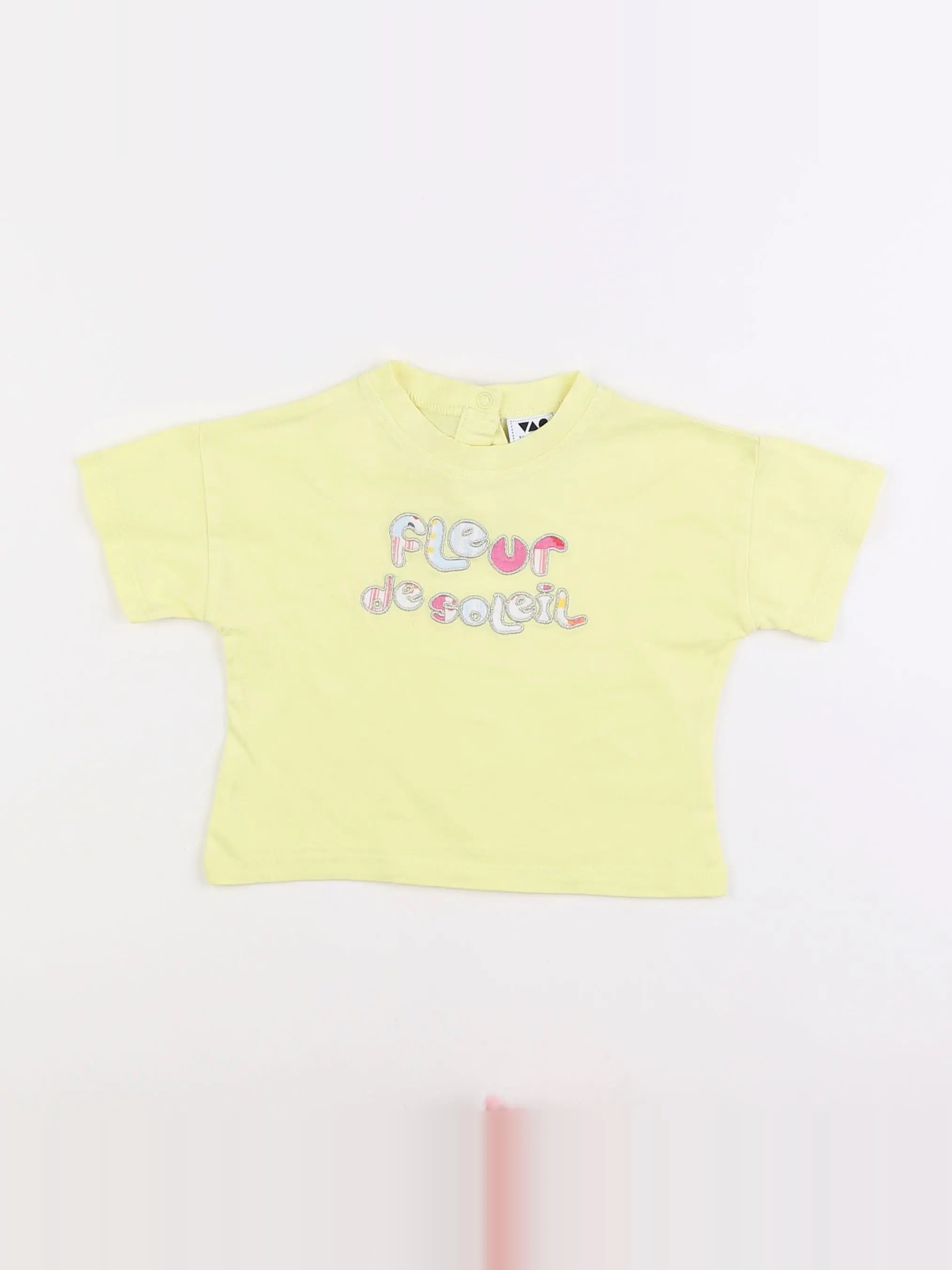 Tape à l'oeil - tee-shirt jaune - 6 mois