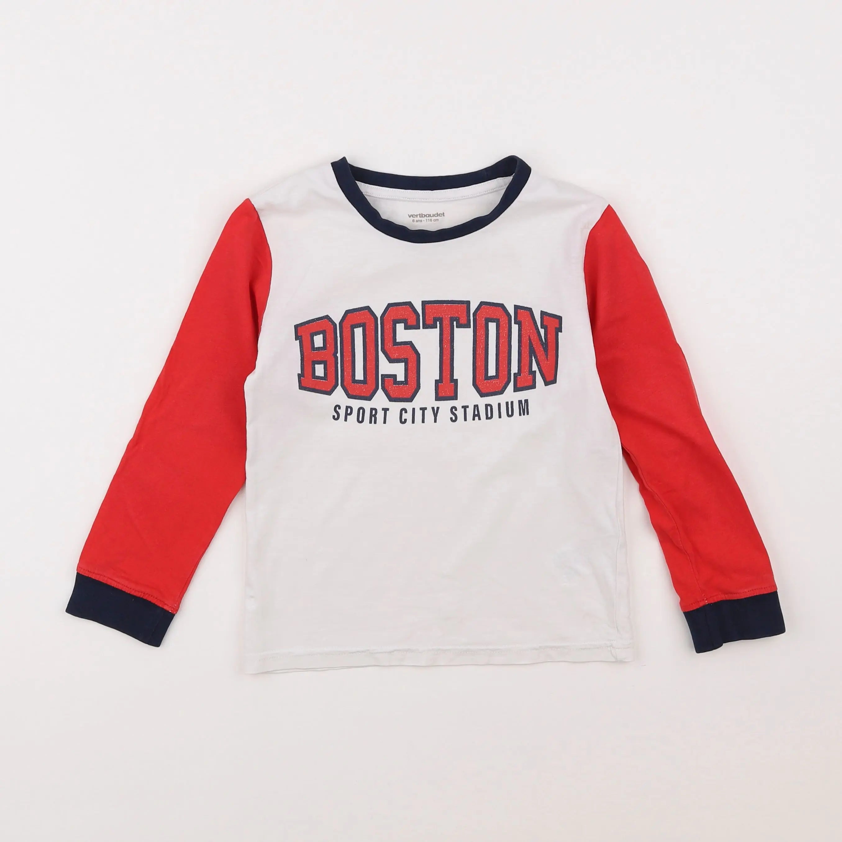 Vertbaudet - tee-shirt blanc - 6 ans