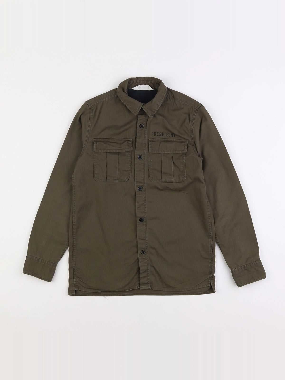 H&M - chemise imprimé au dos vert - 9/10 ans