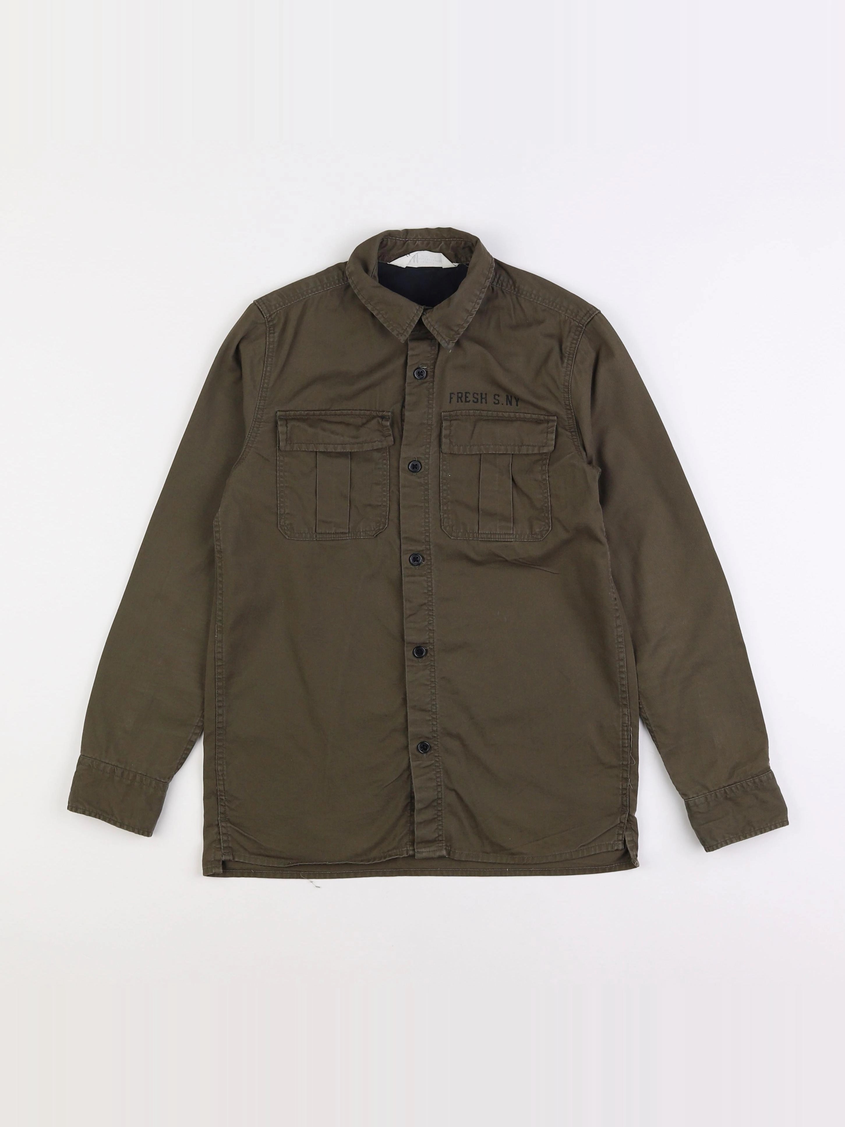 H&M - chemise imprimé au dos vert - 9/10 ans