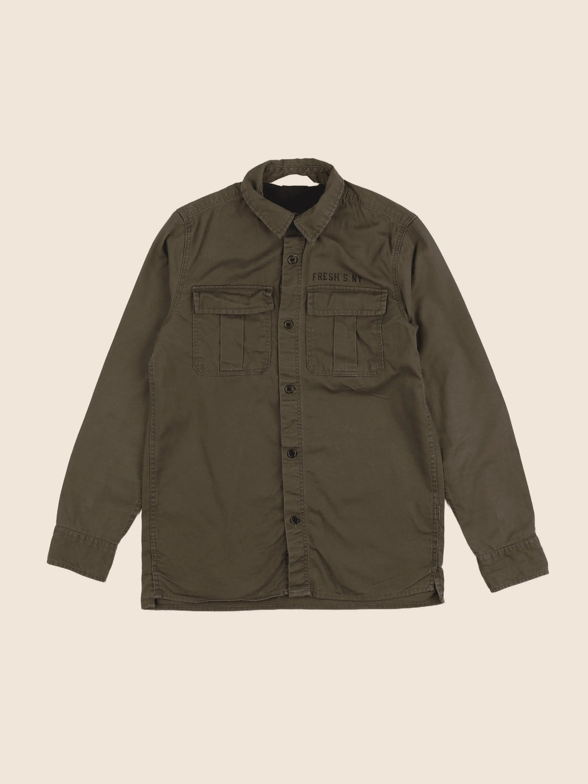 H&M - chemise imprimé au dos vert - 9/10 ans