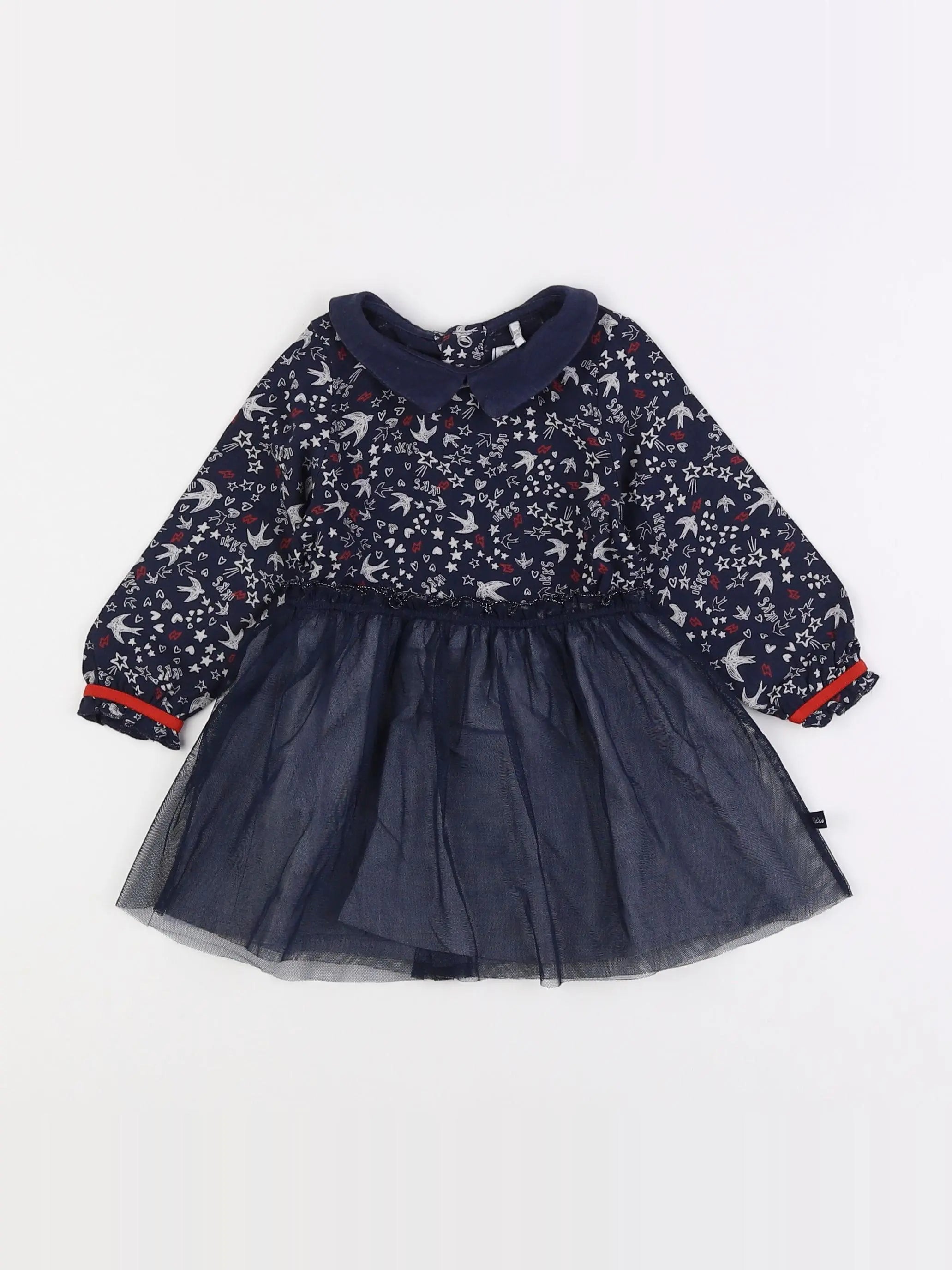 IKKS - robe bleu - 12 mois