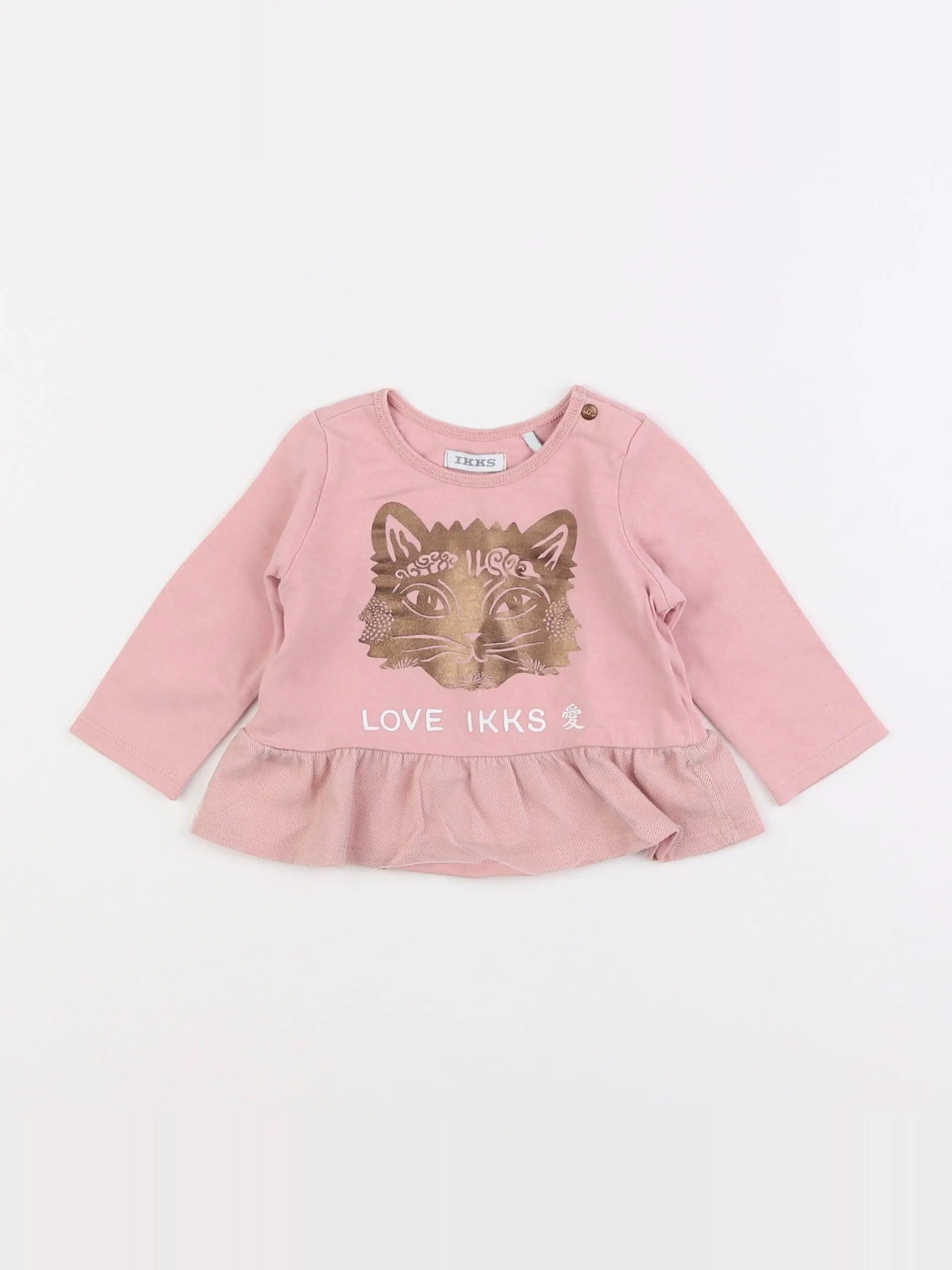 IKKS - tee-shirt rose - 6 mois