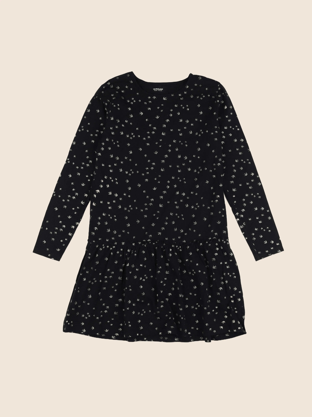 Vertbaudet - robe noir, or - 12 ans