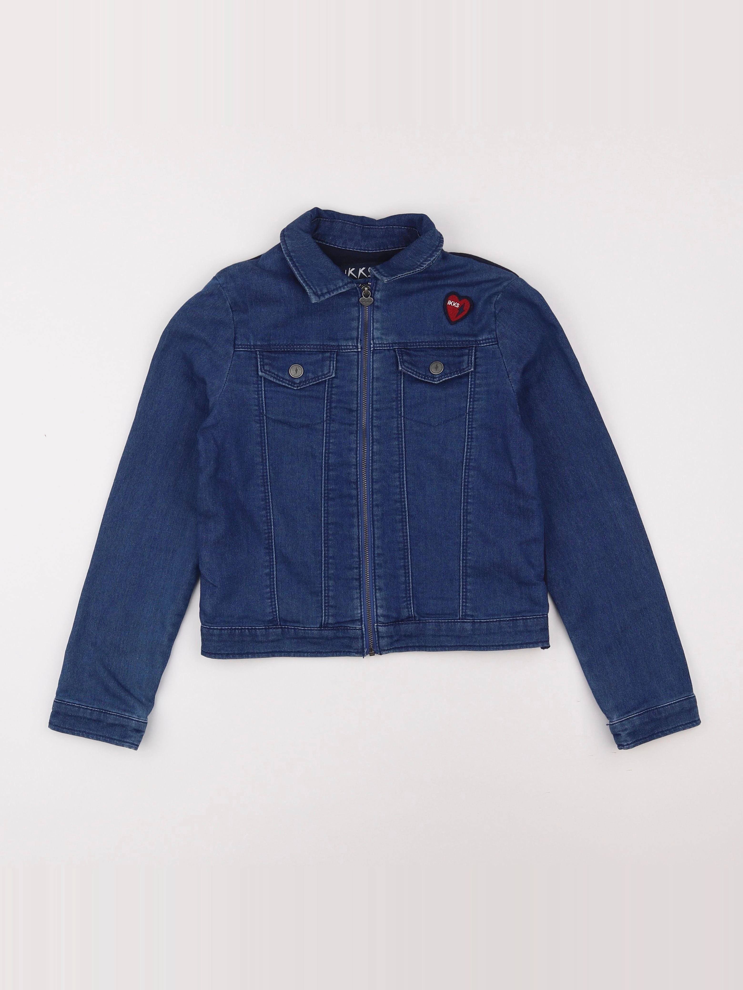 IKKS - veste imprimé au dos bleu - 10 ans