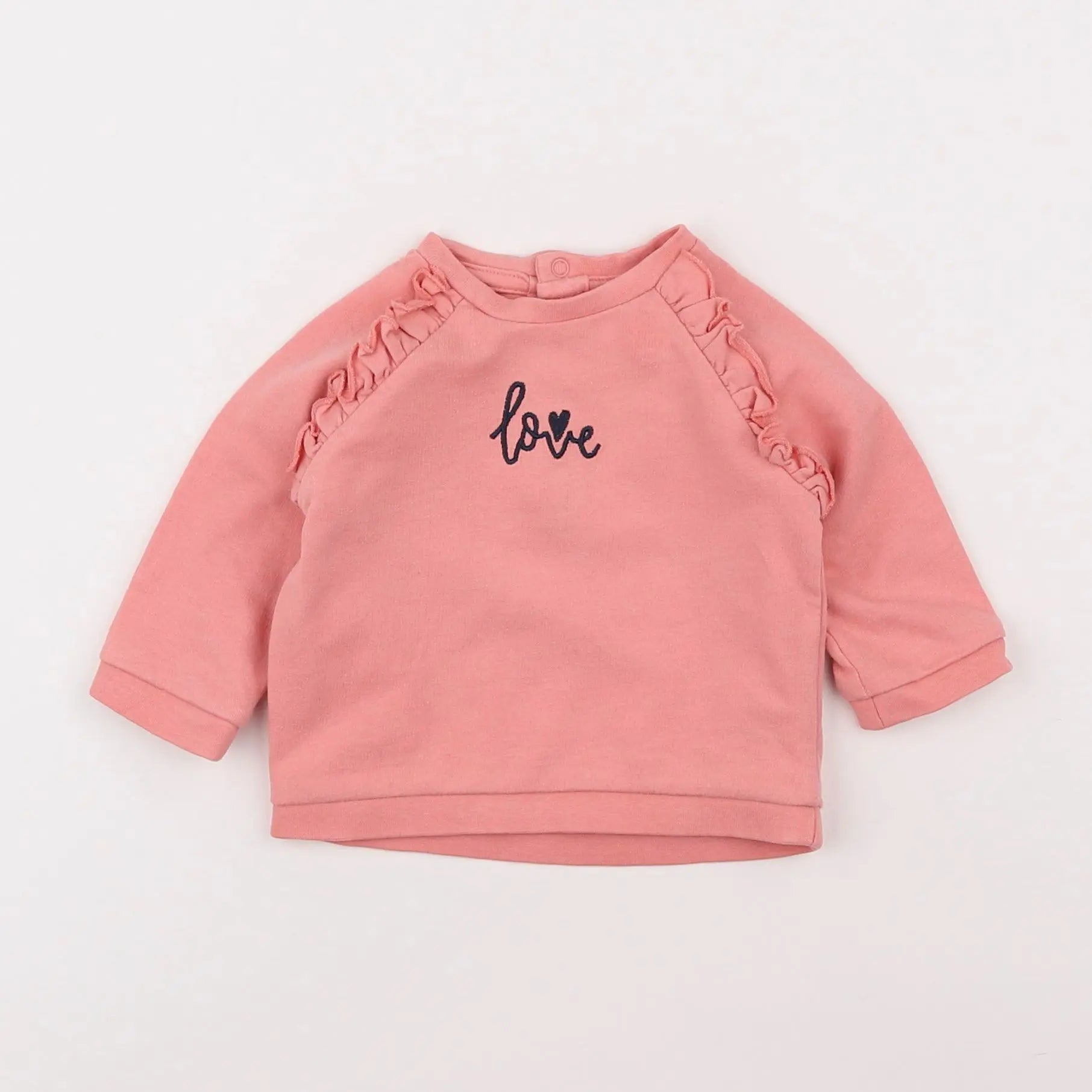 Vertbaudet - sweat rose - 3 mois