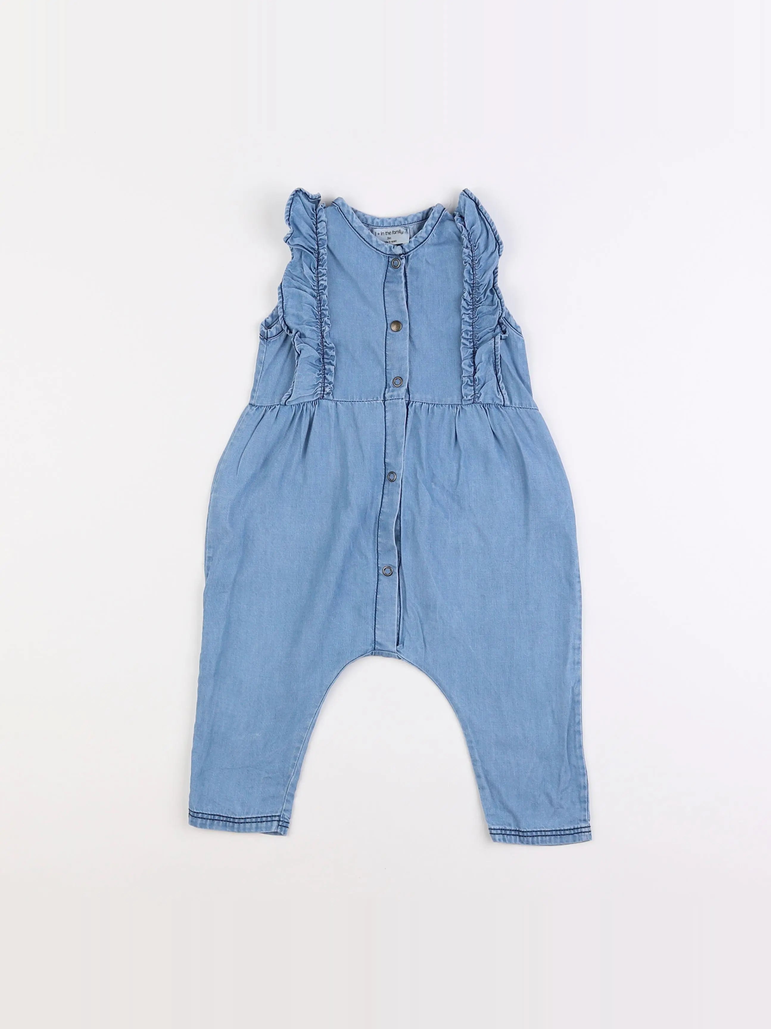 1+ In the family - combinaison bleu - 9 mois