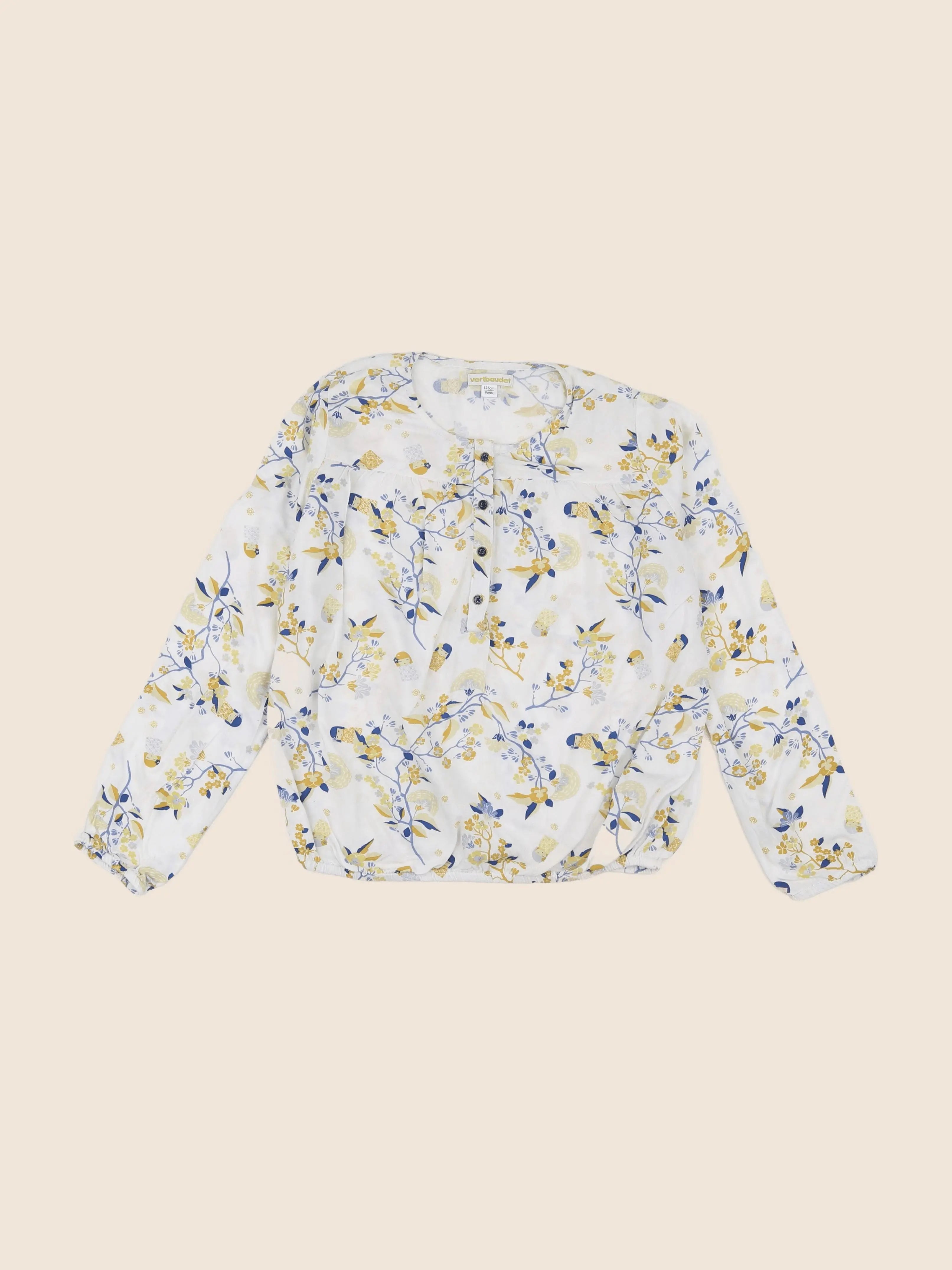 Vertbaudet - blouse jaune - 8 ans