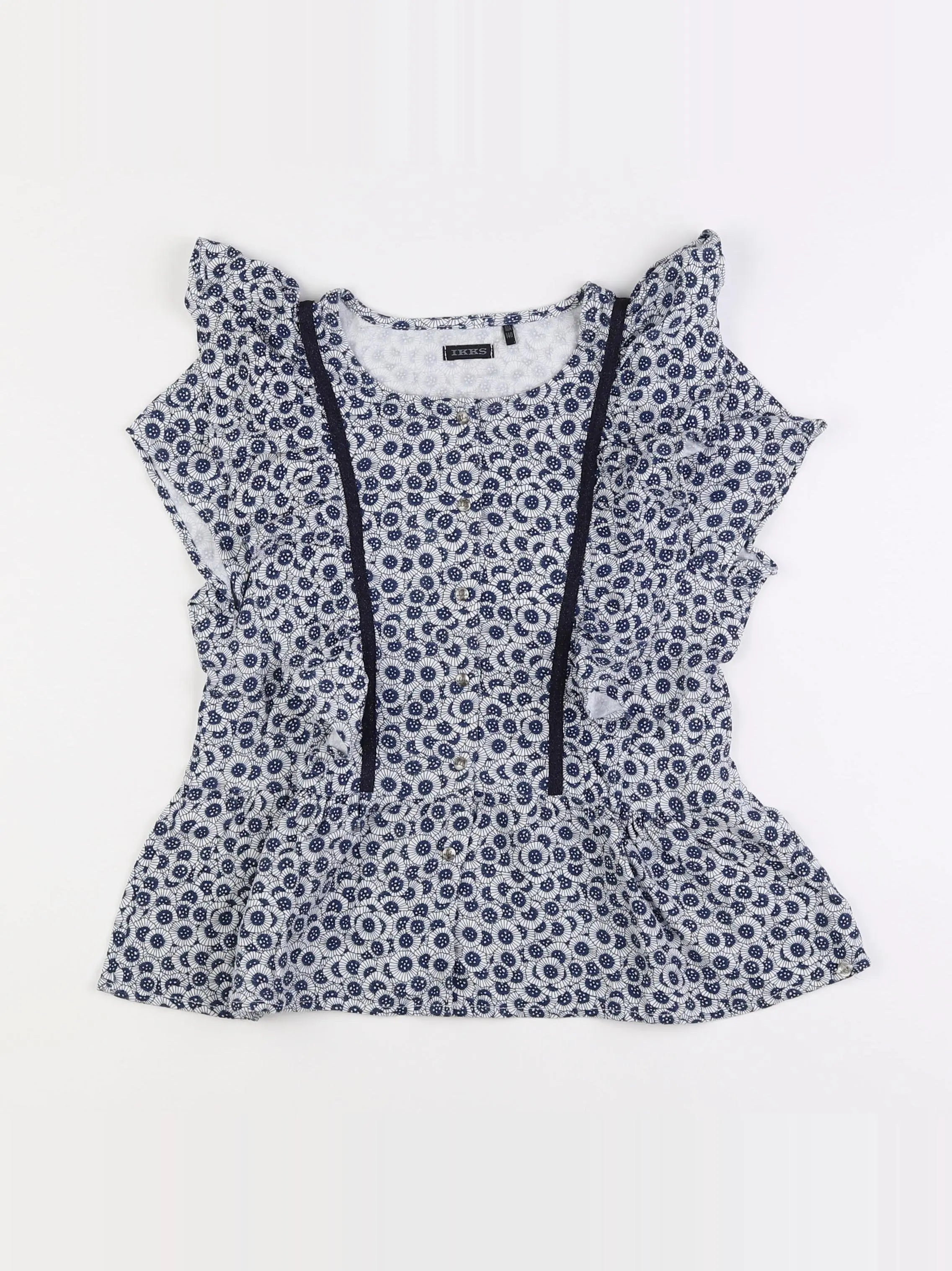 IKKS - blouse bleu - 10 ans